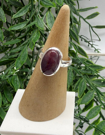 Super Seven 925 Sterling Silver Ring Size 7.5 US Crystal Wellness