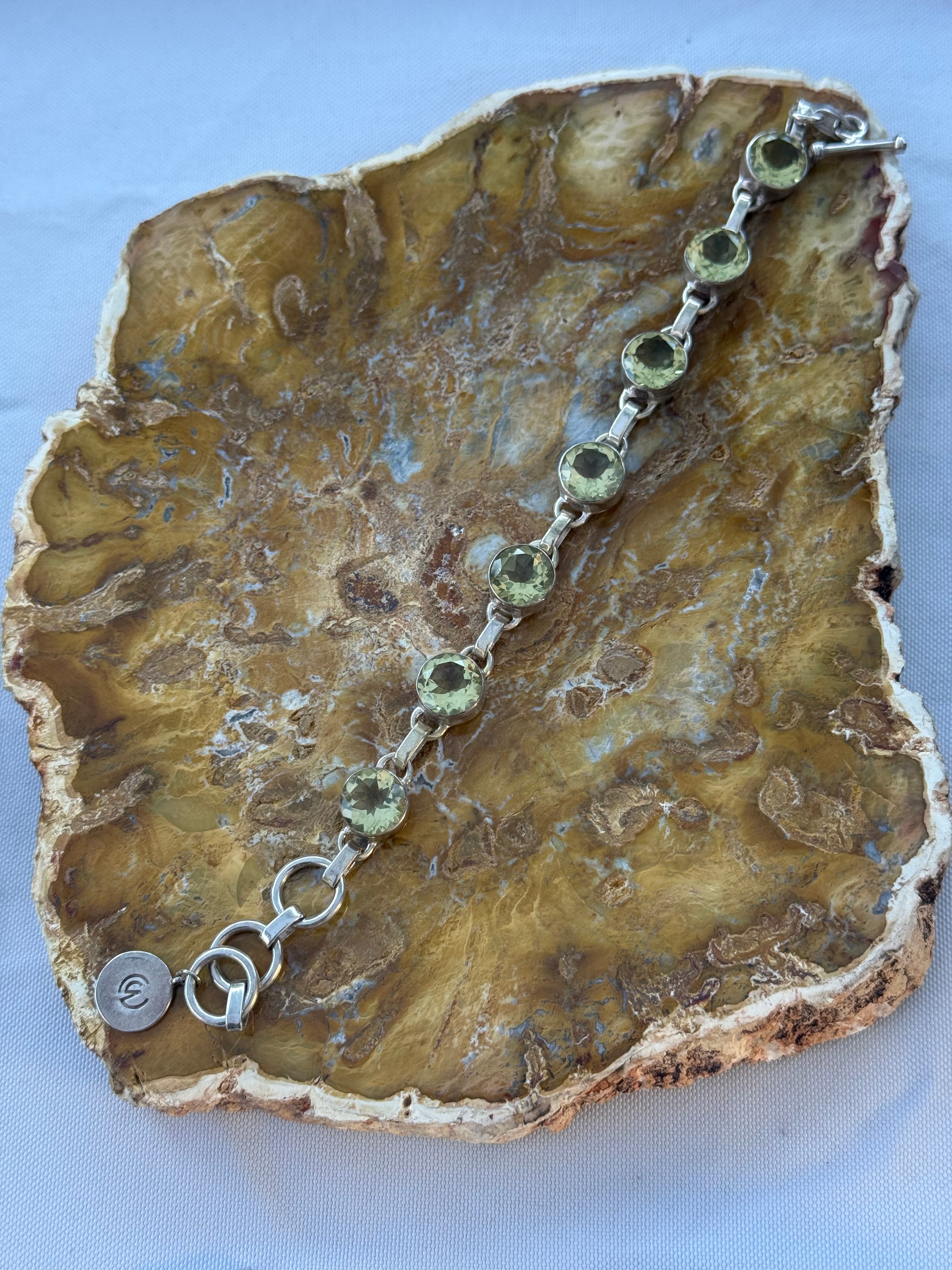 Lemon Topaz 925 Sterling Silver Bracelet Crystal Wellness