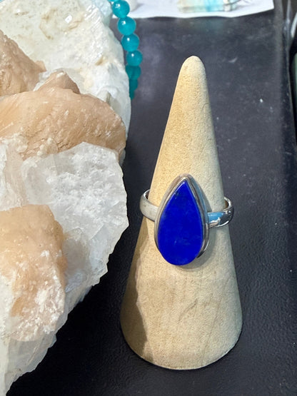 Lapis Lazuli Ring, size 7.5 – Wisdom of the Ancient Sky Crystal Wellness