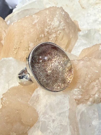 Lodolite Dreamscape Ring – Sterling Silver, Size 5 Crystal Wellness