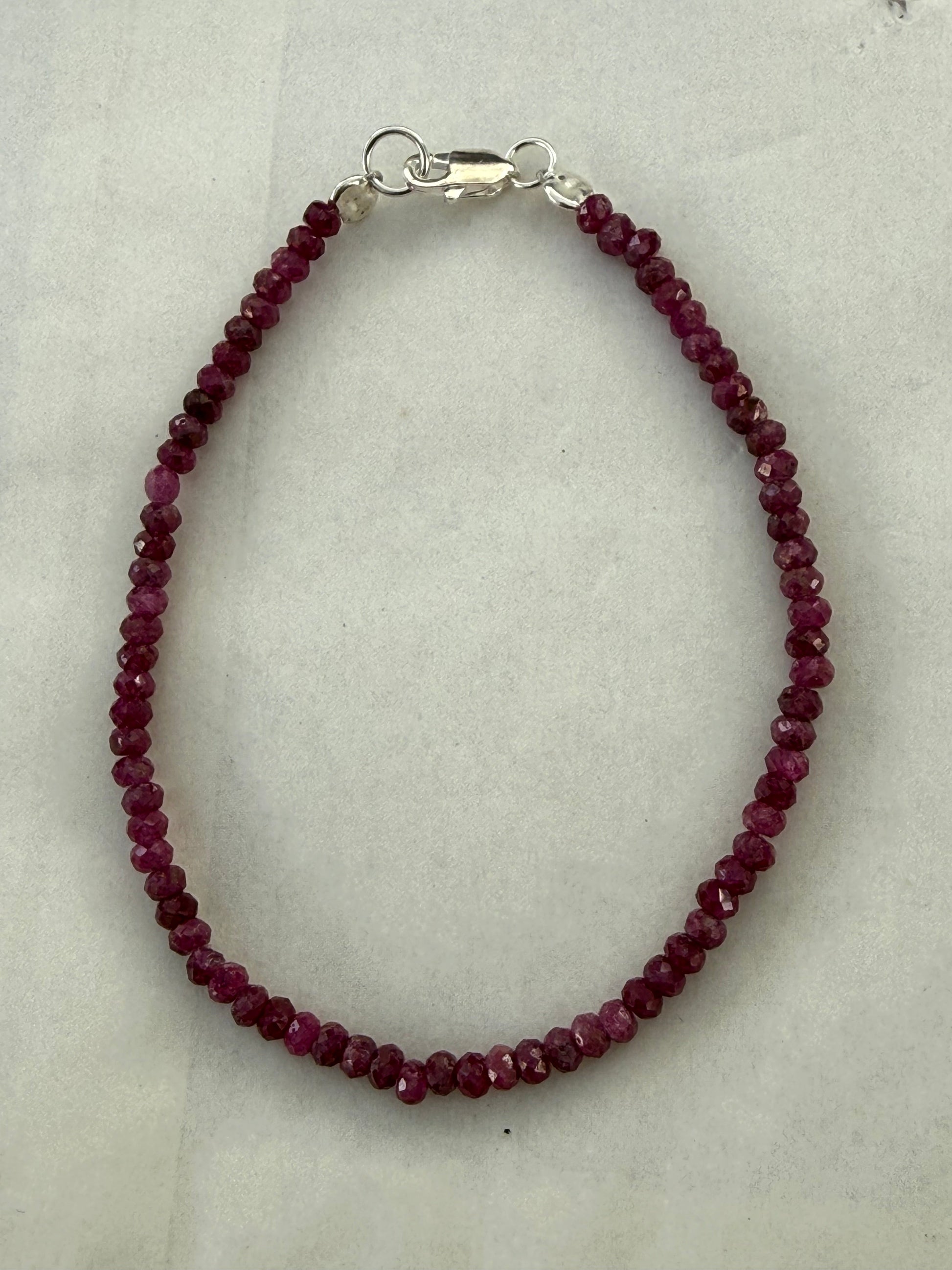 Ruby Passion Bracelet in Silver 16cm Crystal Wellness