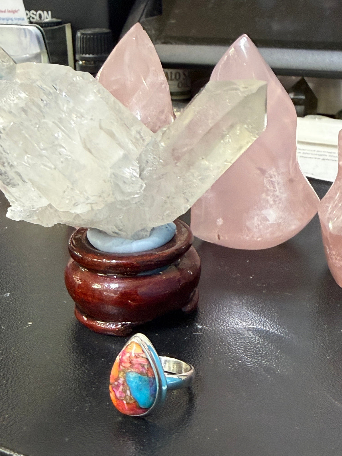 SPINY OYSTER TURQUOISE RING – Vibrant Energy, Protection & Inner Strength, size 5.5 Crystal Wellness