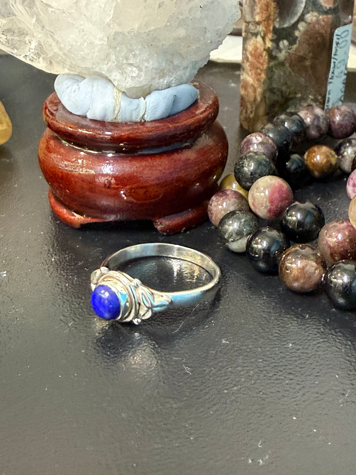 Lapis Lazuli Ring, size 9
Stone of Wisdom, Truth & Self-Expression Crystal Wellness