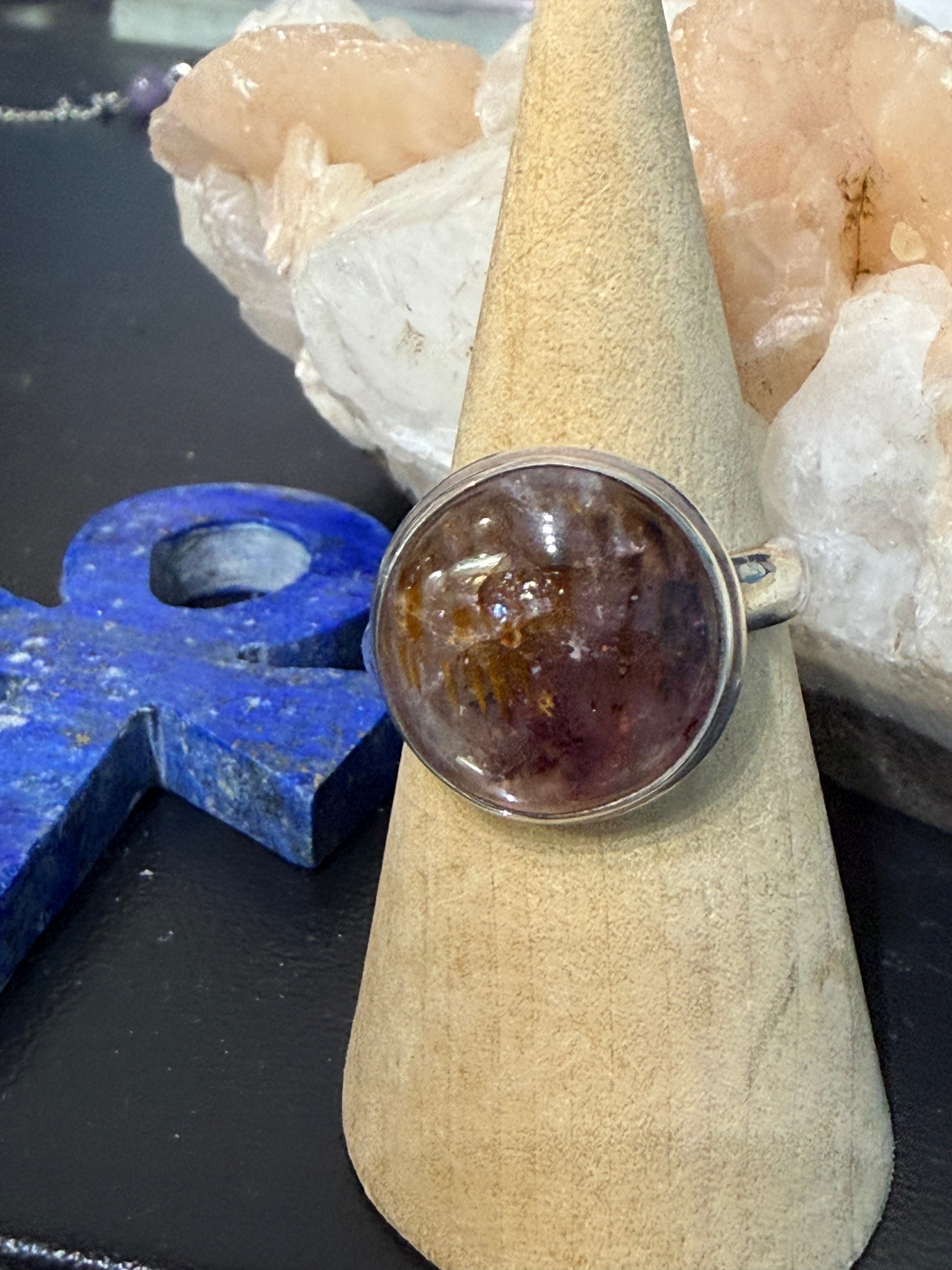 Super Seven Ring, size 10 – Spiritual Awakening, Harmony & Manifestation Crystal Wellness