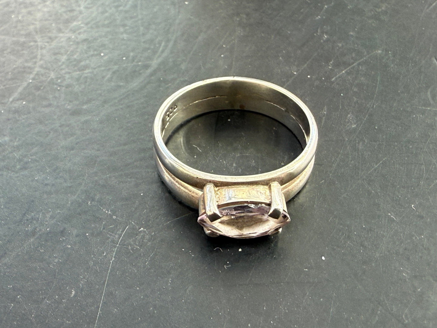 Amethyst Ring – Stone of Peace, Intuition & Spiritual Protection, size 6 Crystal Wellness