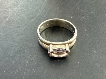 Amethyst Ring – Stone of Peace, Intuition & Spiritual Protection, size 6 Crystal Wellness