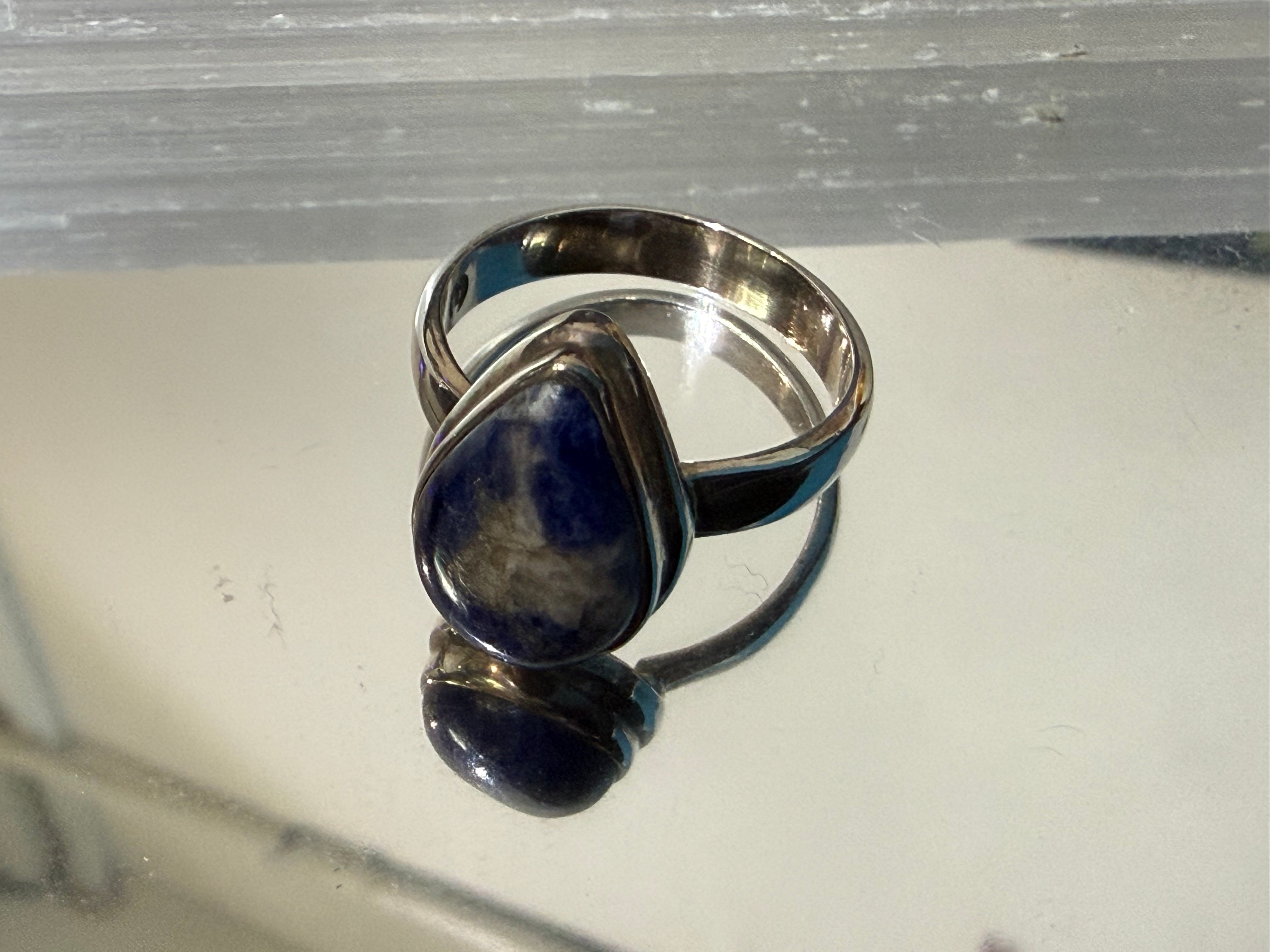 Sodalite Ring, size 7.5  – Wisdom, Truth & Inner Peace Crystal Wellness