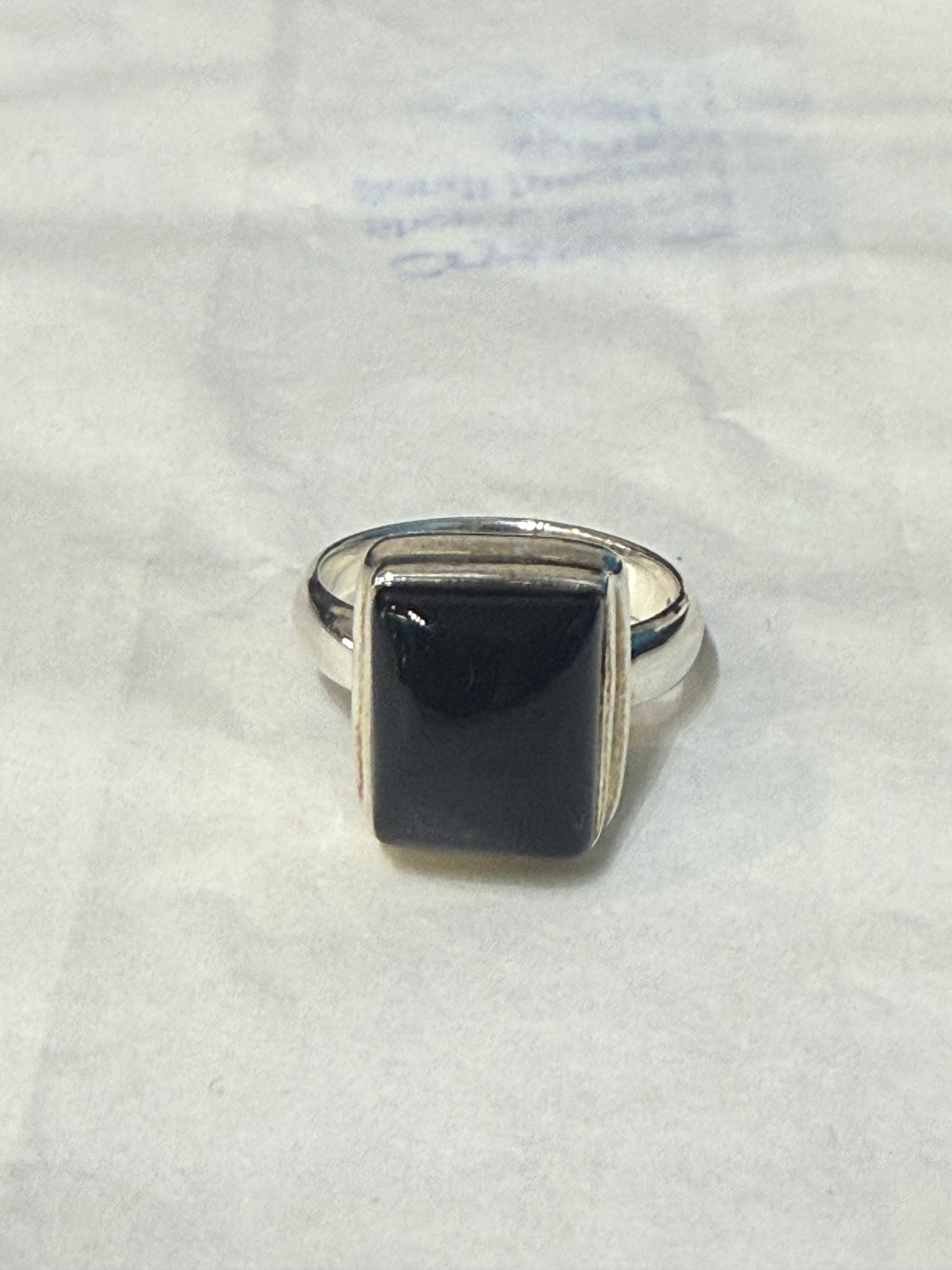 Black Onyx Sterling Silver Ring – Shield of Strength & Grounded Confidence Crystal Wellness