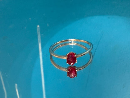 ❤️ Ruby Silver Ring — The Stone of Passion & Vitality, size 8 Crystal Wellness
