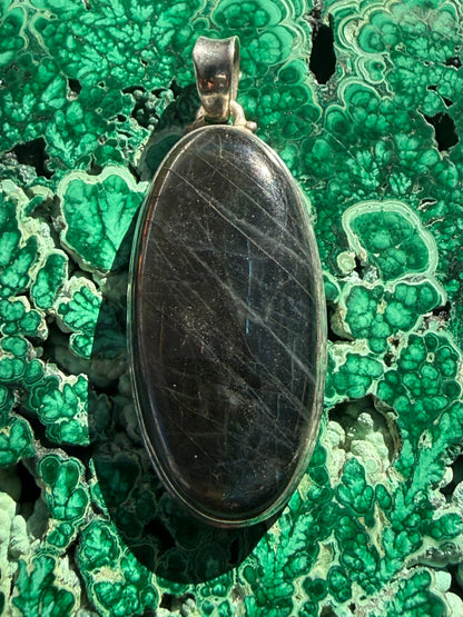 Mystic Light Labradorite Pendant 42mmx20mm Crystal Wellness