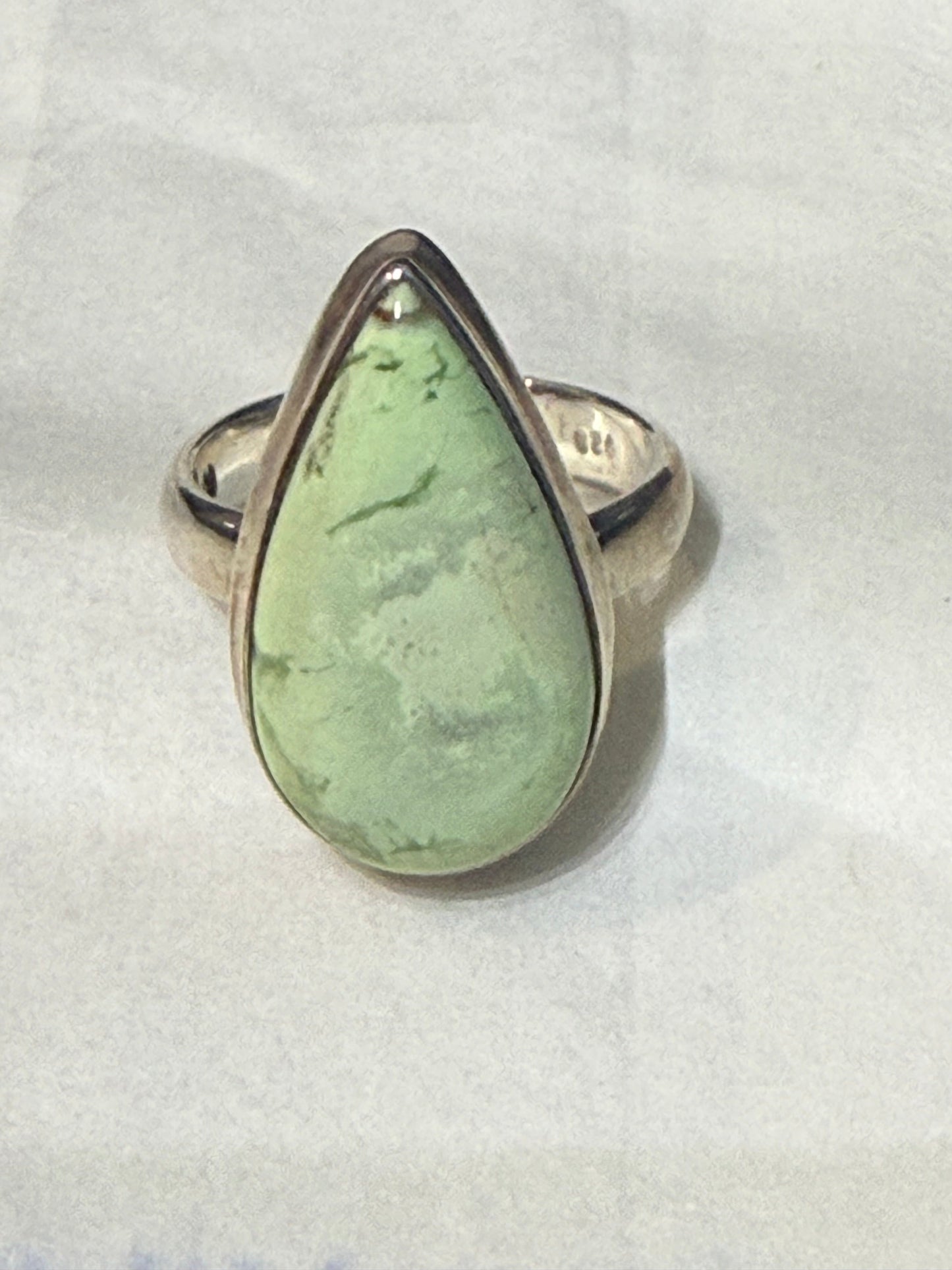 Golden Harmony Lemon Chrysoprase Ring – Sterling Silver, Size 6.5 Crystal Wellness