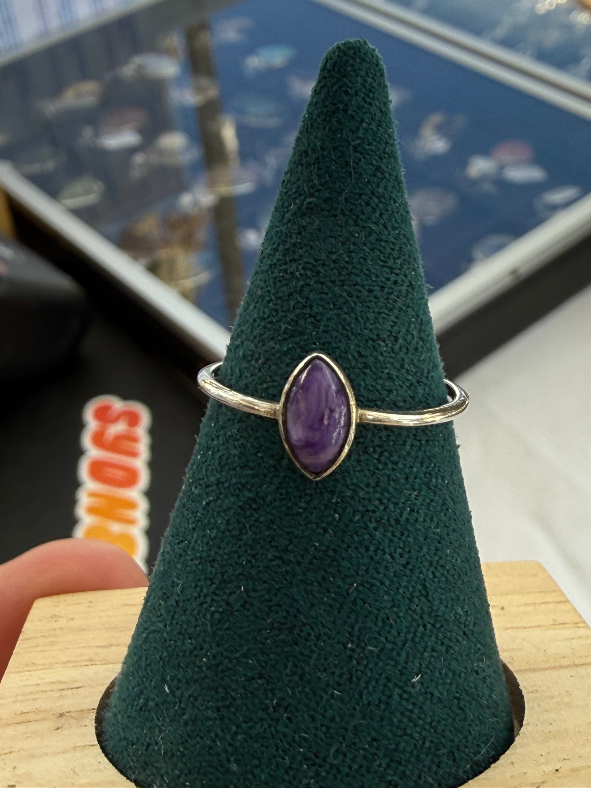 💜 Charoite Ring — Transformation & Spiritual Awakening, size 7 Crystal Wellness