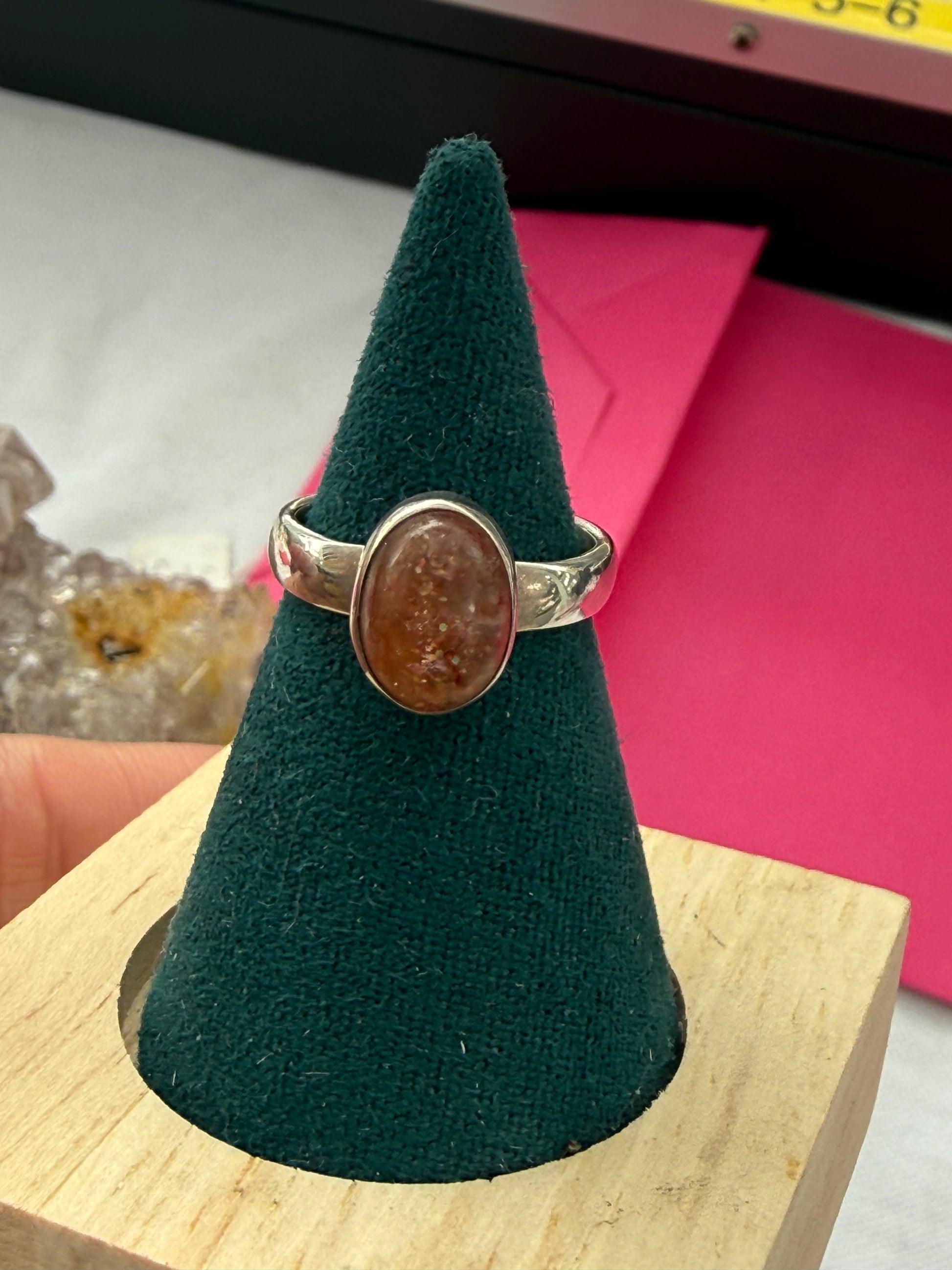 Sunstone Ring – A Beacon of Joy, Confidence & Personal Power, size 5.5 Crystal Wellness