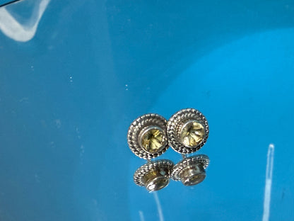 Citrine Stud Earrings – Joy, Abundance & Radiant Confidence, 11mmx11mm Crystal Wellness