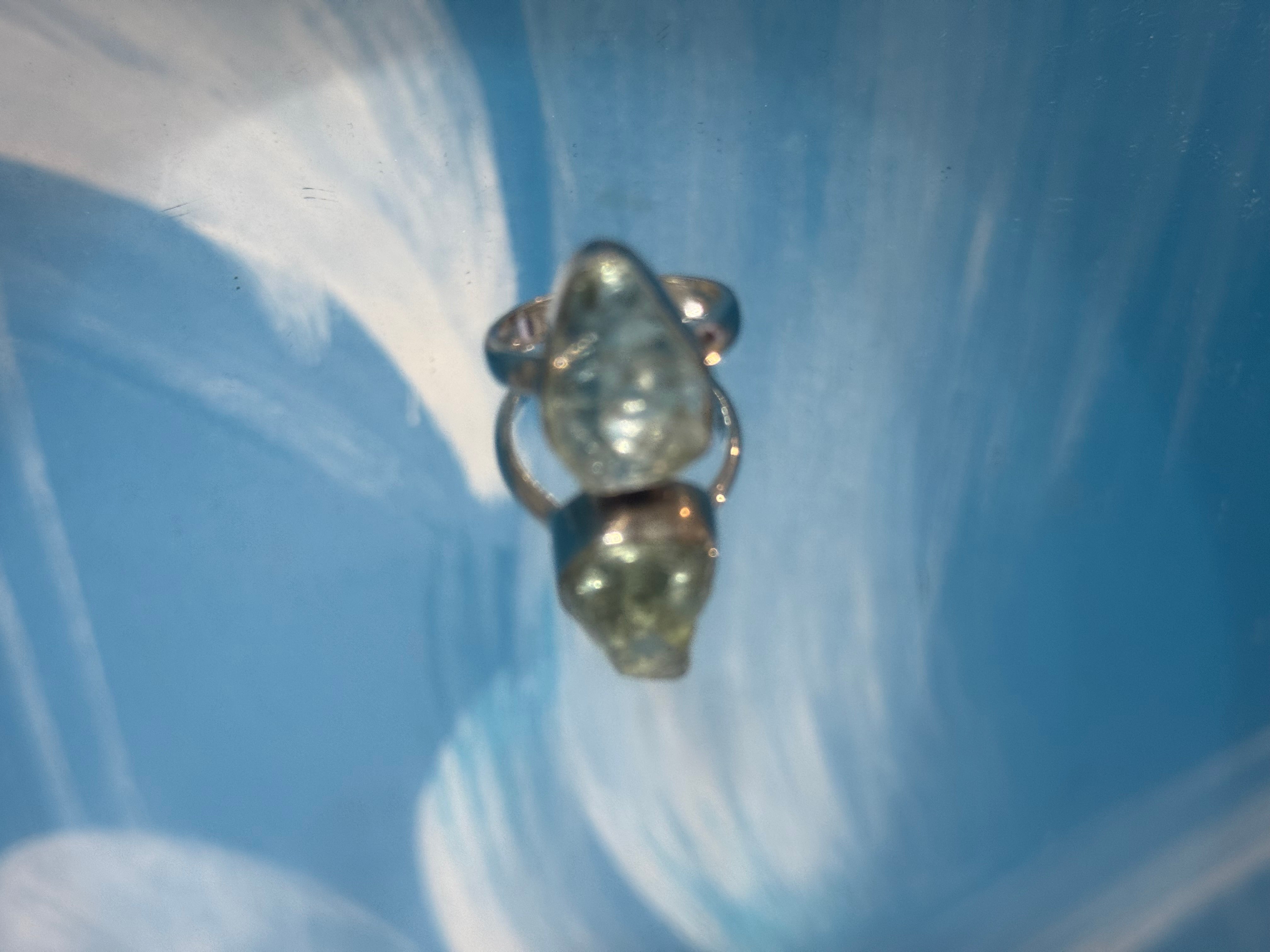 Raw Prasiolite Ring, size 7 – Stone of Heart Healing & Spiritual Clarity Crystal Wellness