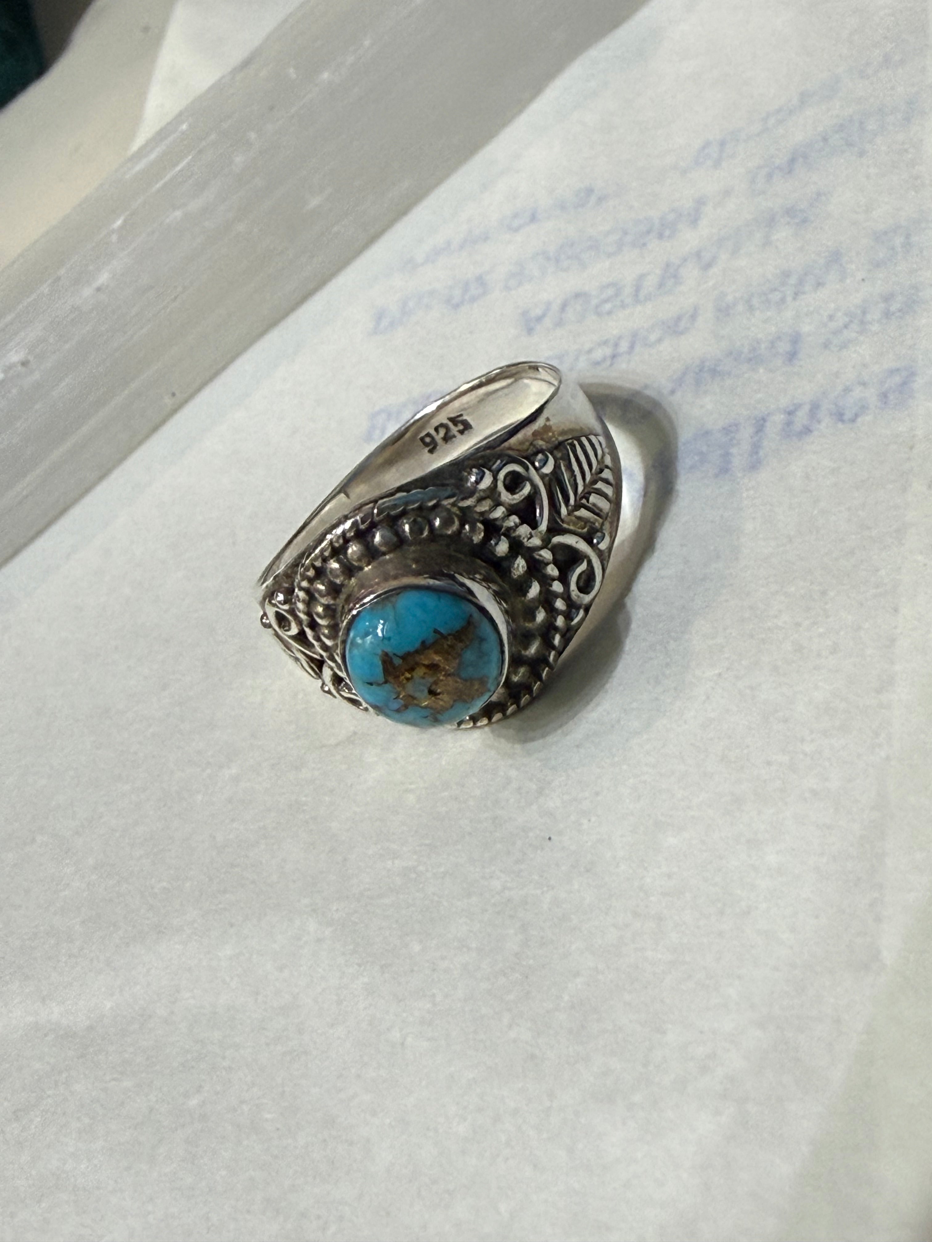 Blue Copper Turquoise Pendant – Stone of Truth & Divine Flow, size 7 Crystal Wellness