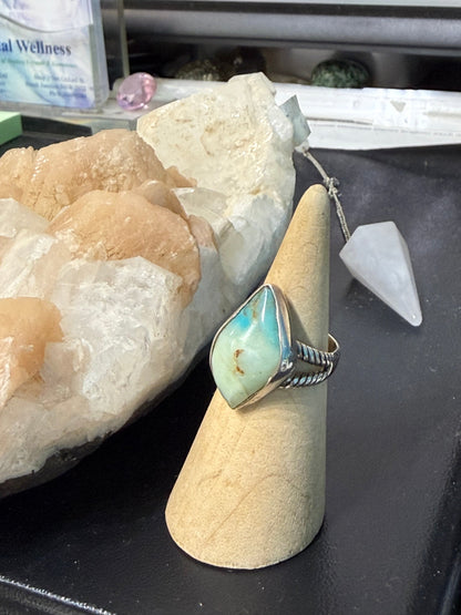 Turquoise Sterling Silver Ring – Size 7 Crystal Wellness