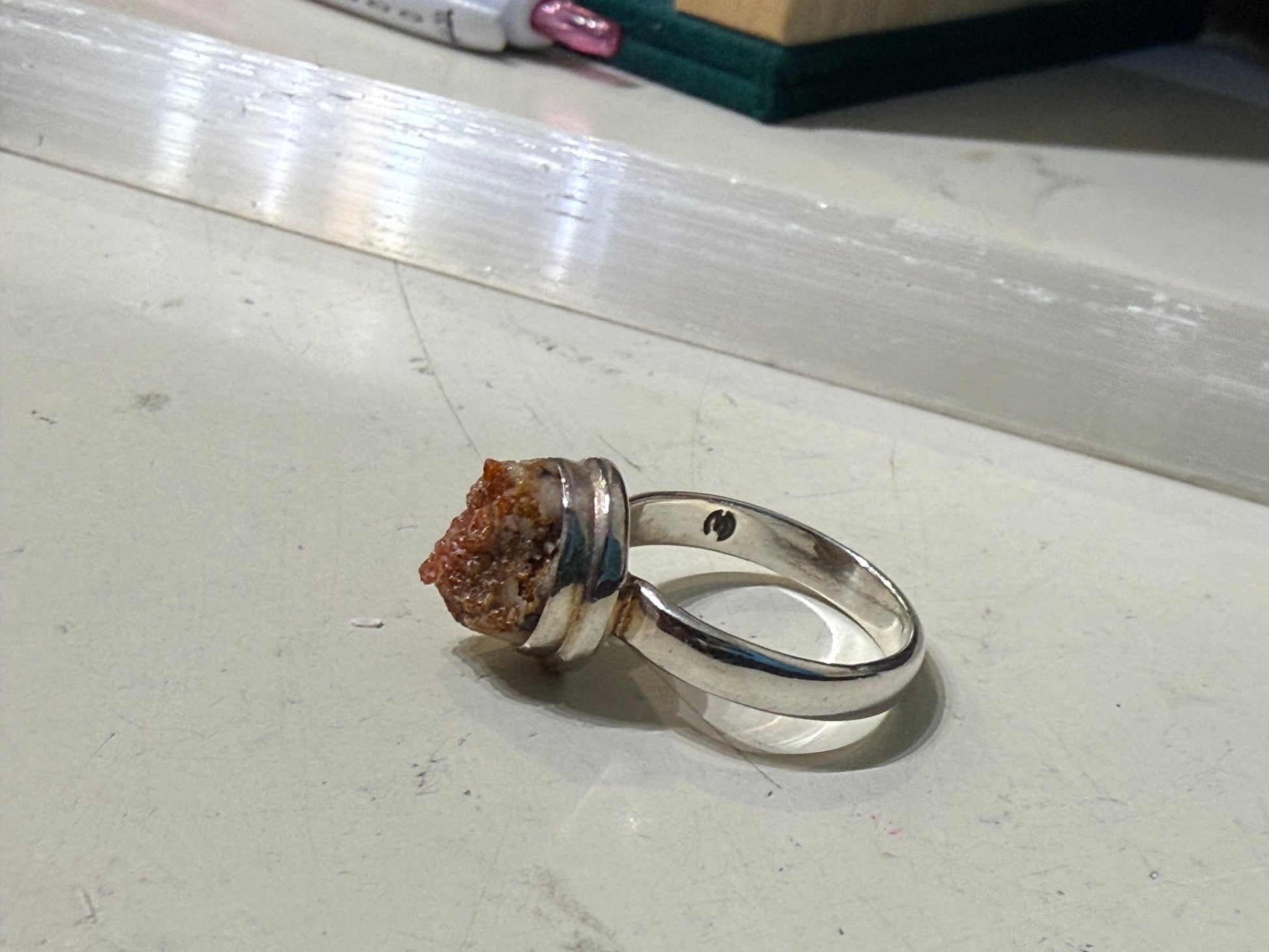 Vanadinite Ring – Flame of Focus & Vital Energy, size 8 Crystal Wellness
