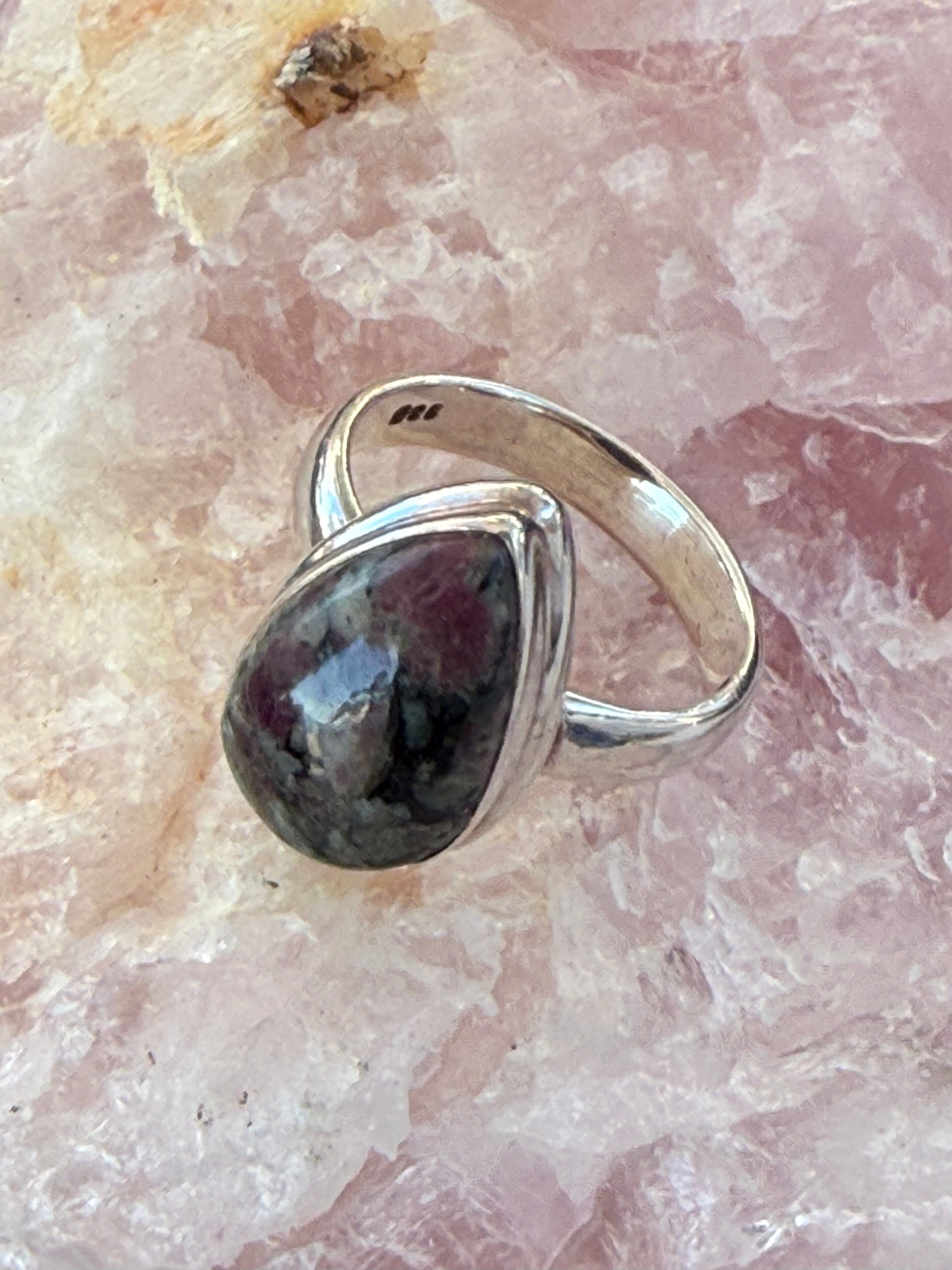 Eudialyte Ring
Stone of the Heart’s Courage, size 6 Crystal Wellness