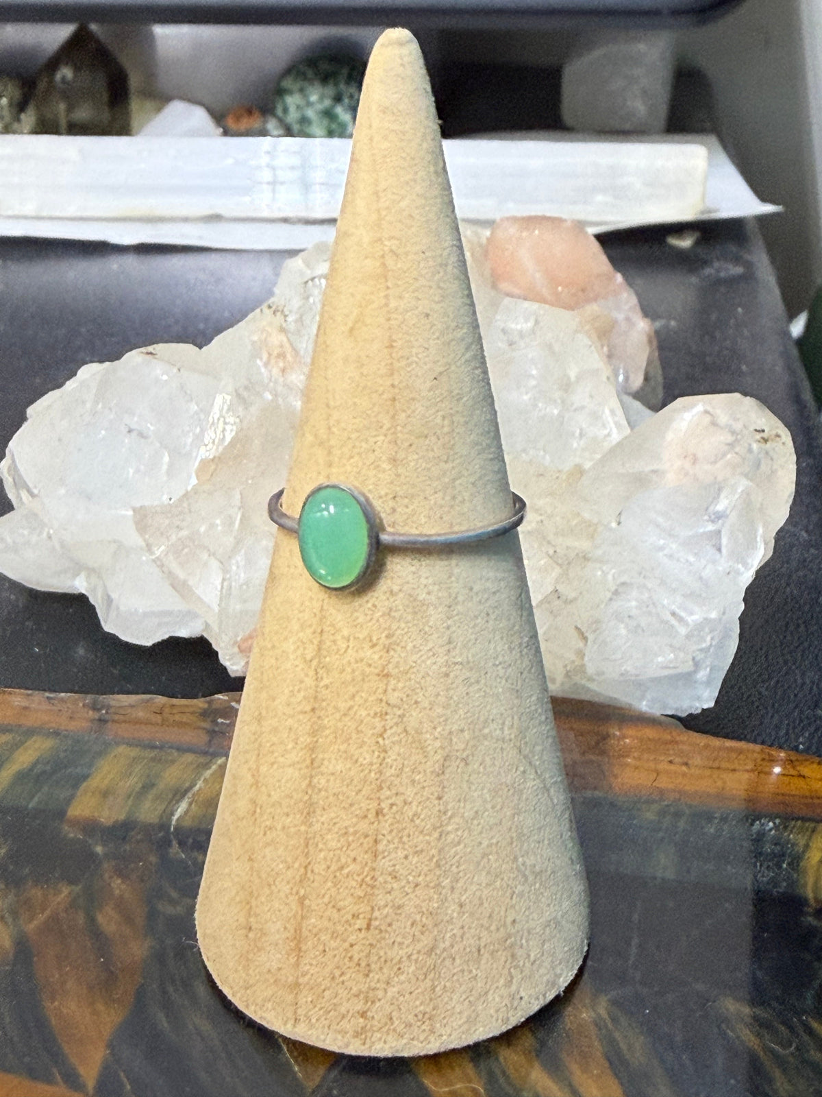 Chrysoprase Ring — Heart of Renewal, size 6.5 Crystal Wellness