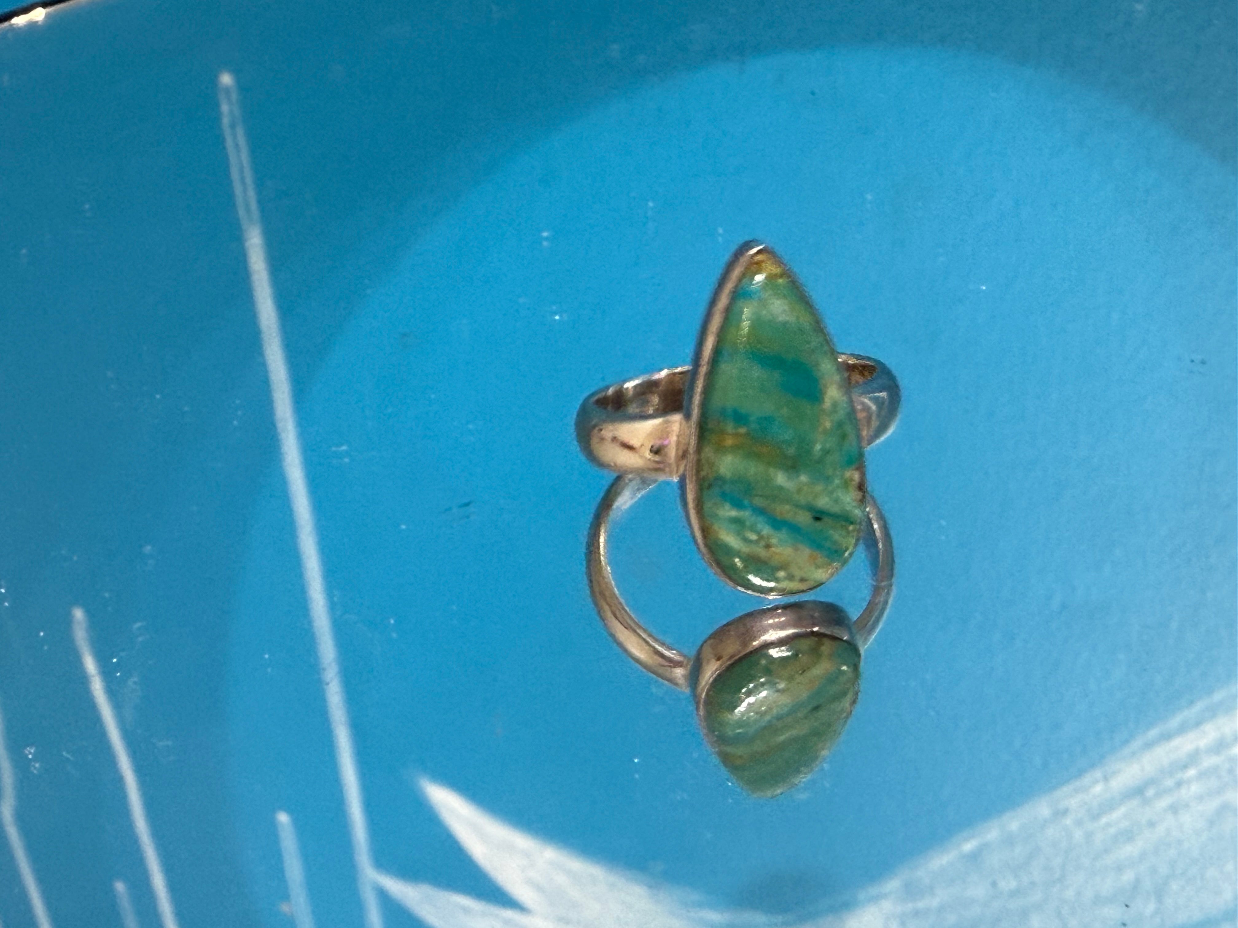Peruvian Chrysoprase Ring, size 9 — Heart Healing, Joy & Abundance Crystal Wellness
