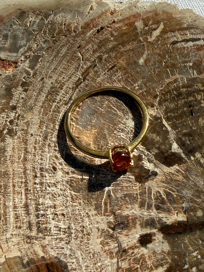 Orange Kyanite Vermeil Ring – Stone of Creativity, Confidence & Inspired Action Crystal Wellness