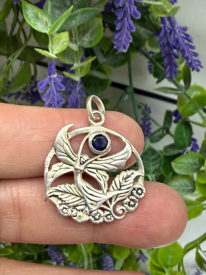 Iolite Silver Pendant — Stone of Inner Vision, 22mmx22mm Crystal Wellness