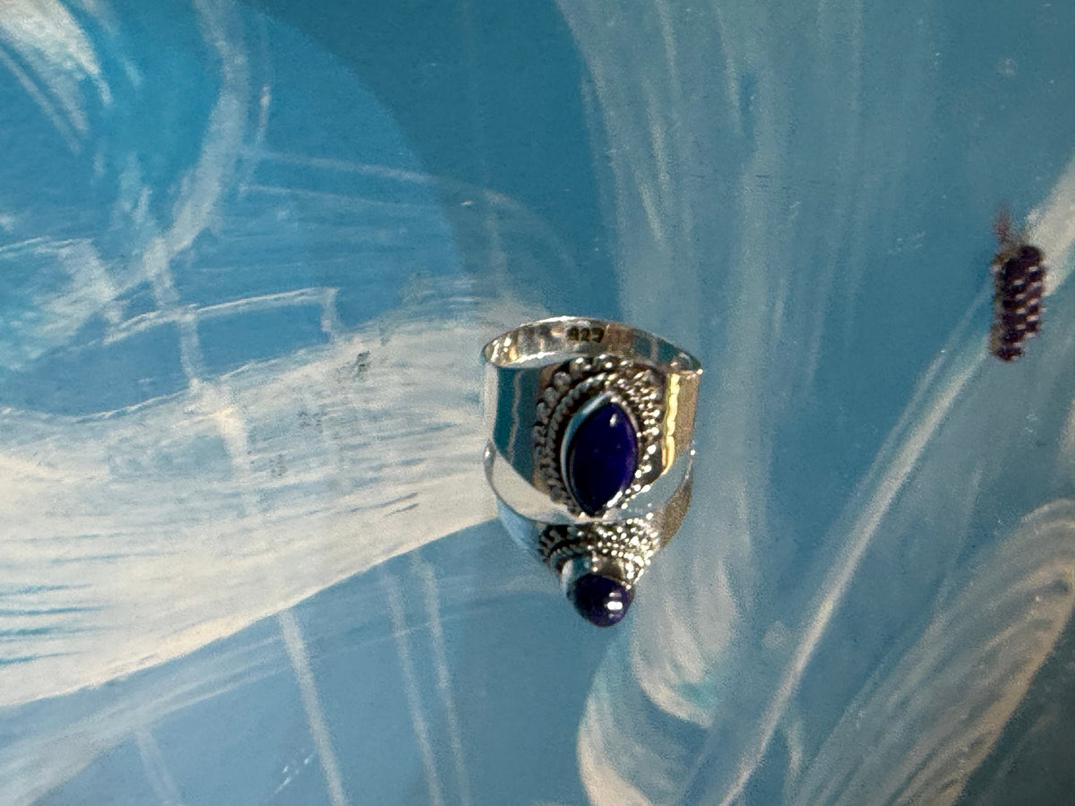 Lapis Lazuli Ring, size 6
Stone of Wisdom, Truth & Self-Expression Crystal Wellness