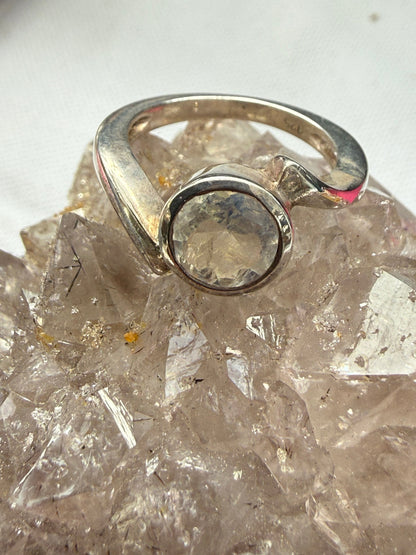 Moonstone Ring – Sterling Silver | Intuition, New Beginnings & Divine Feminine Energy, size 3 Crystal Wellness