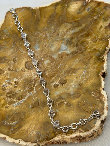 Herkimer Diamond Sterling Silver Bracelet – Crystal Clarity & Divine Light Crystal Wellness