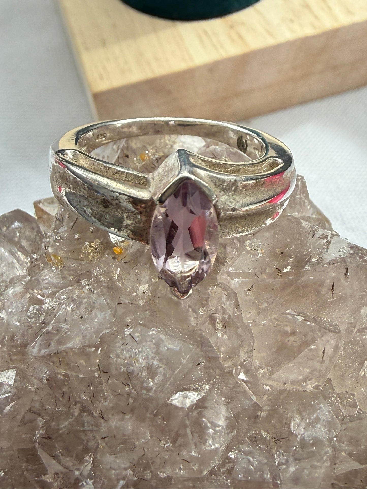 Amethyst Ring – Sterling Silver | Intuition, Calm & Spiritual Protection, size 5.5 Crystal Wellness