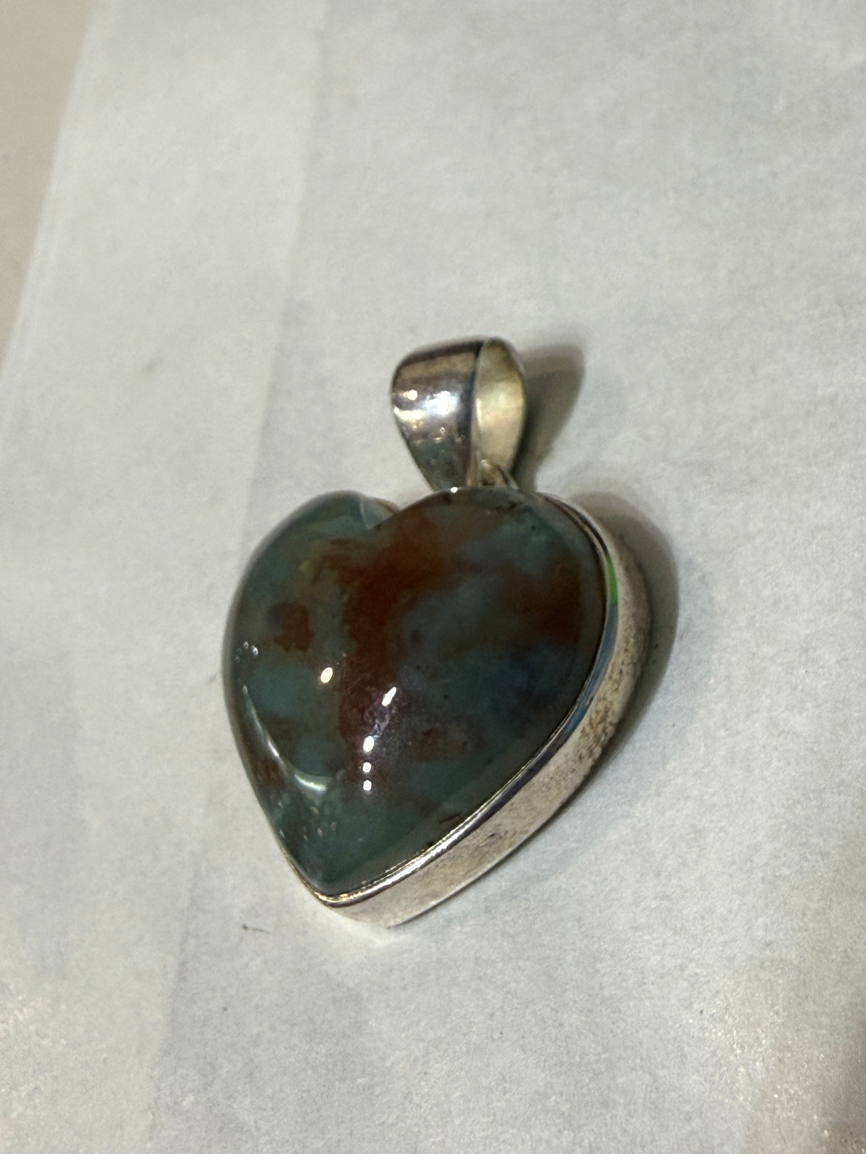 Heart of Courage Bloodstone Pendant Crystal Wellness