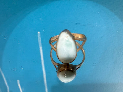 Larimar Ring — Serenity, Flow & Inner Peace, size 7.75 Crystal Wellness