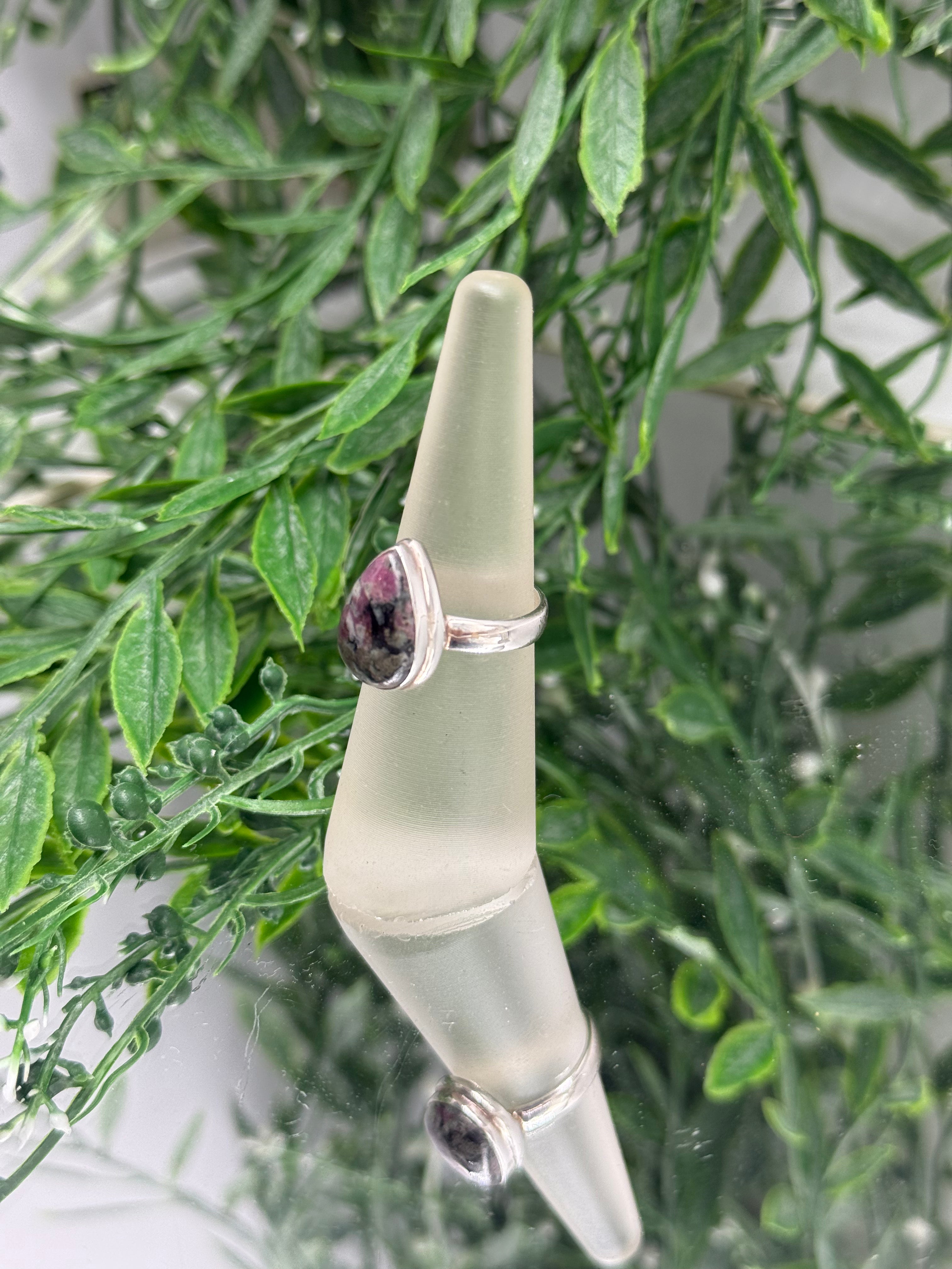 Eudialyte Sterling Silver Ring – Size 6 Crystal Wellness