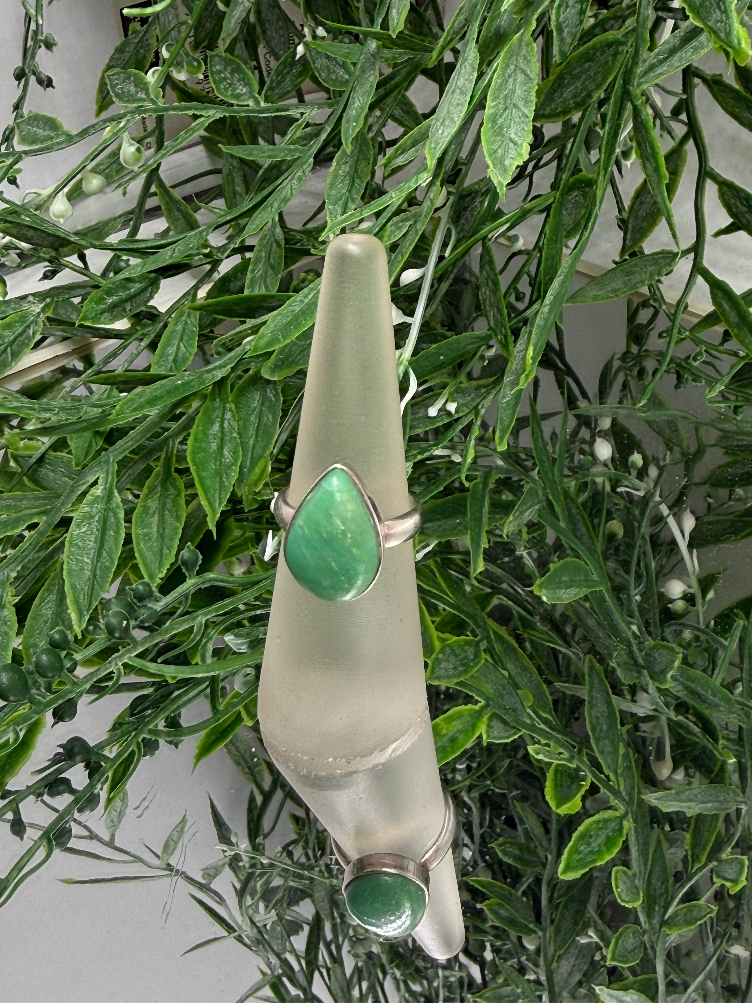Chrysoprase 925 Sterling Silver Ring Size 6 Crystal Wellness