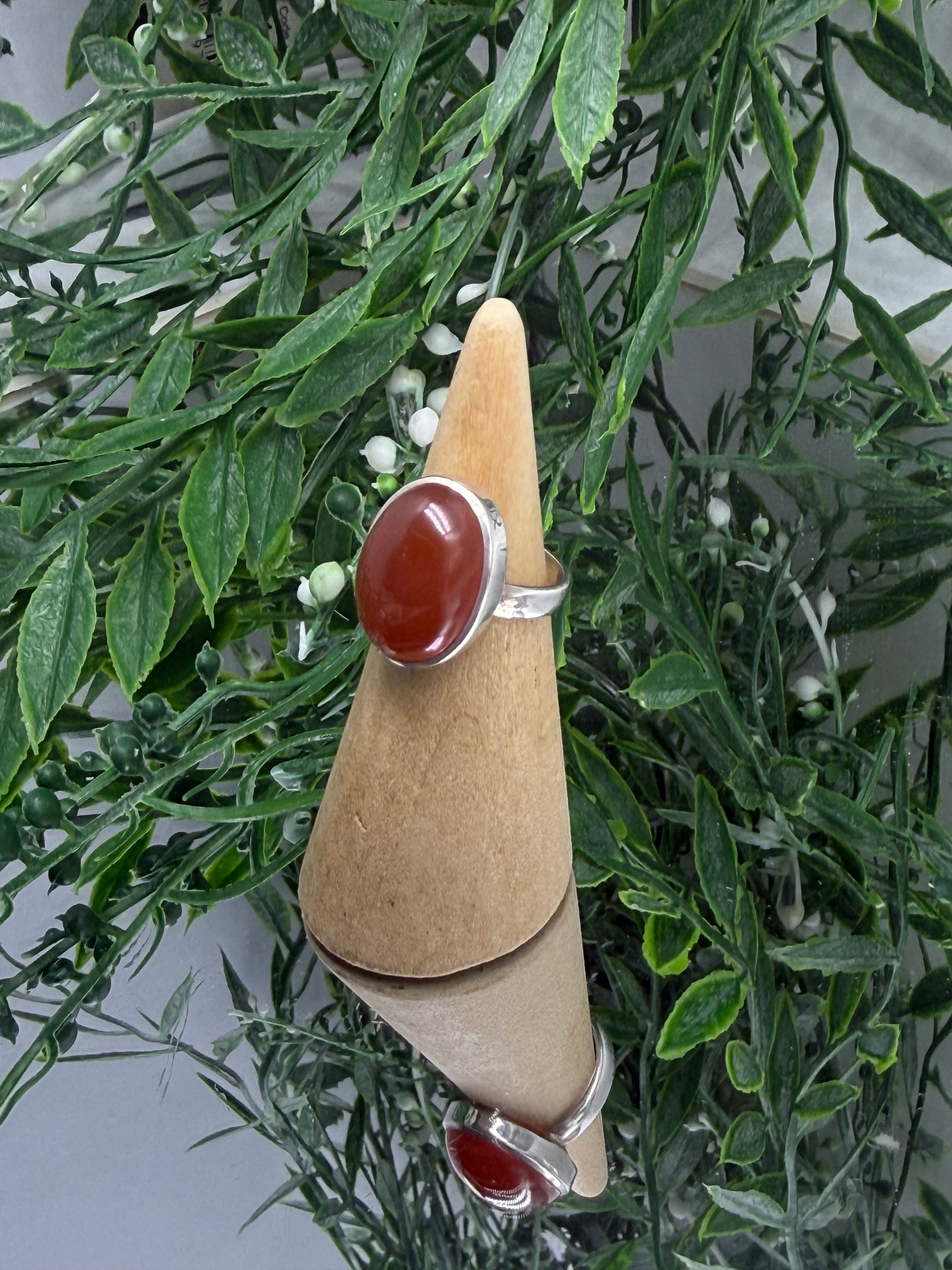 Carnelian Flame Ring – Size 5.5 Crystal Wellness
