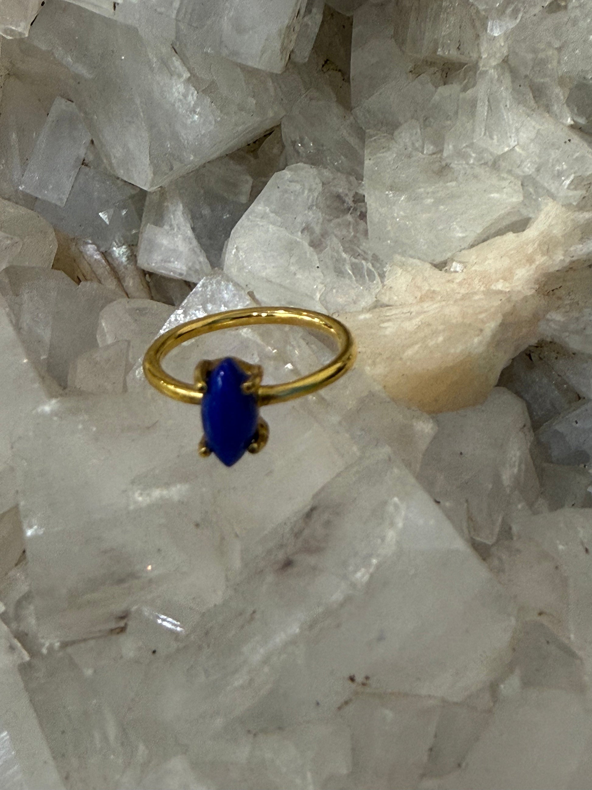 Lapis Lazuli Vermeil Ring – Size 3 Crystal Wellness