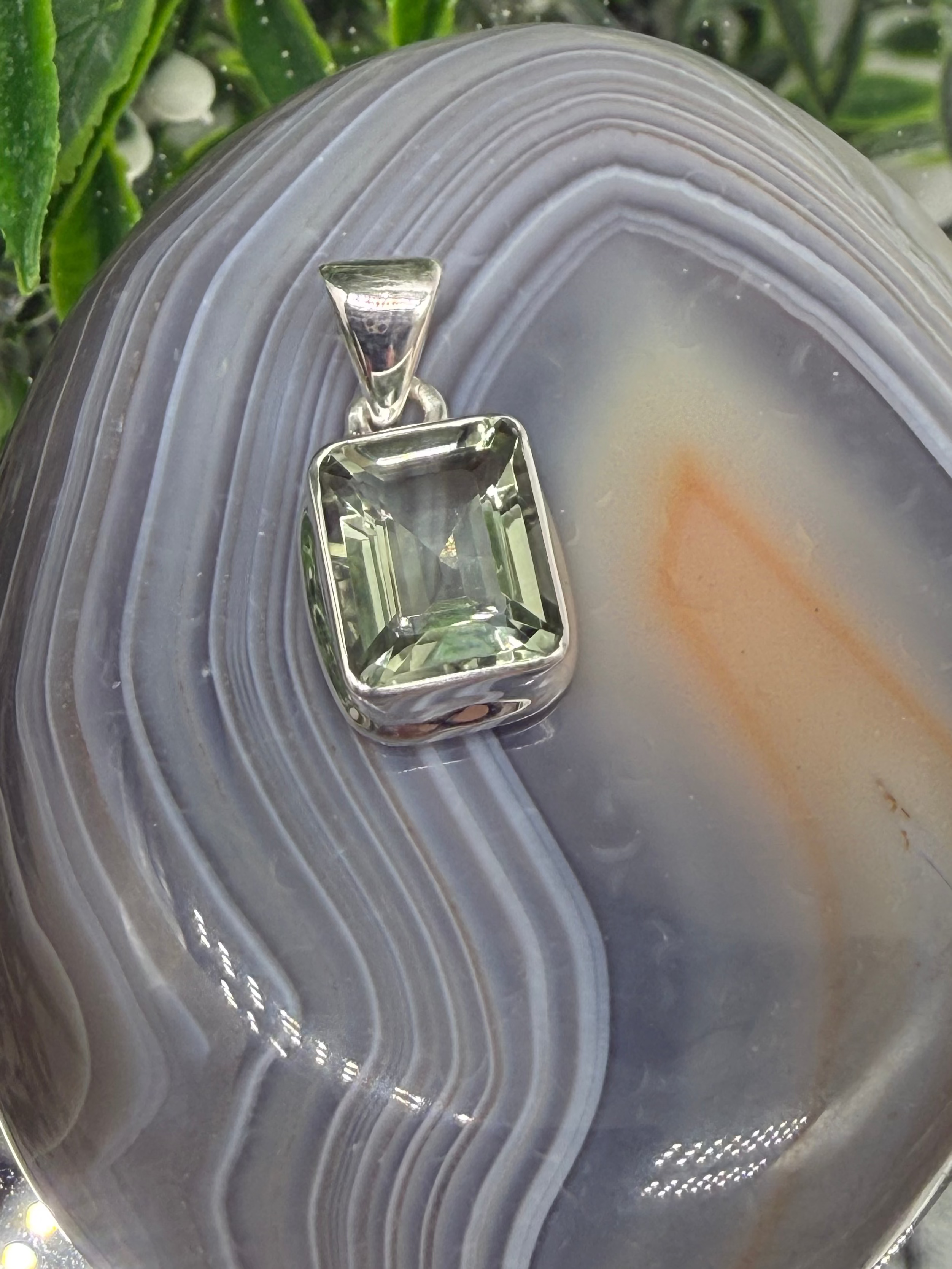 Whispers of the Heart — Prasiolite Silver Pendant Crystal Wellness
