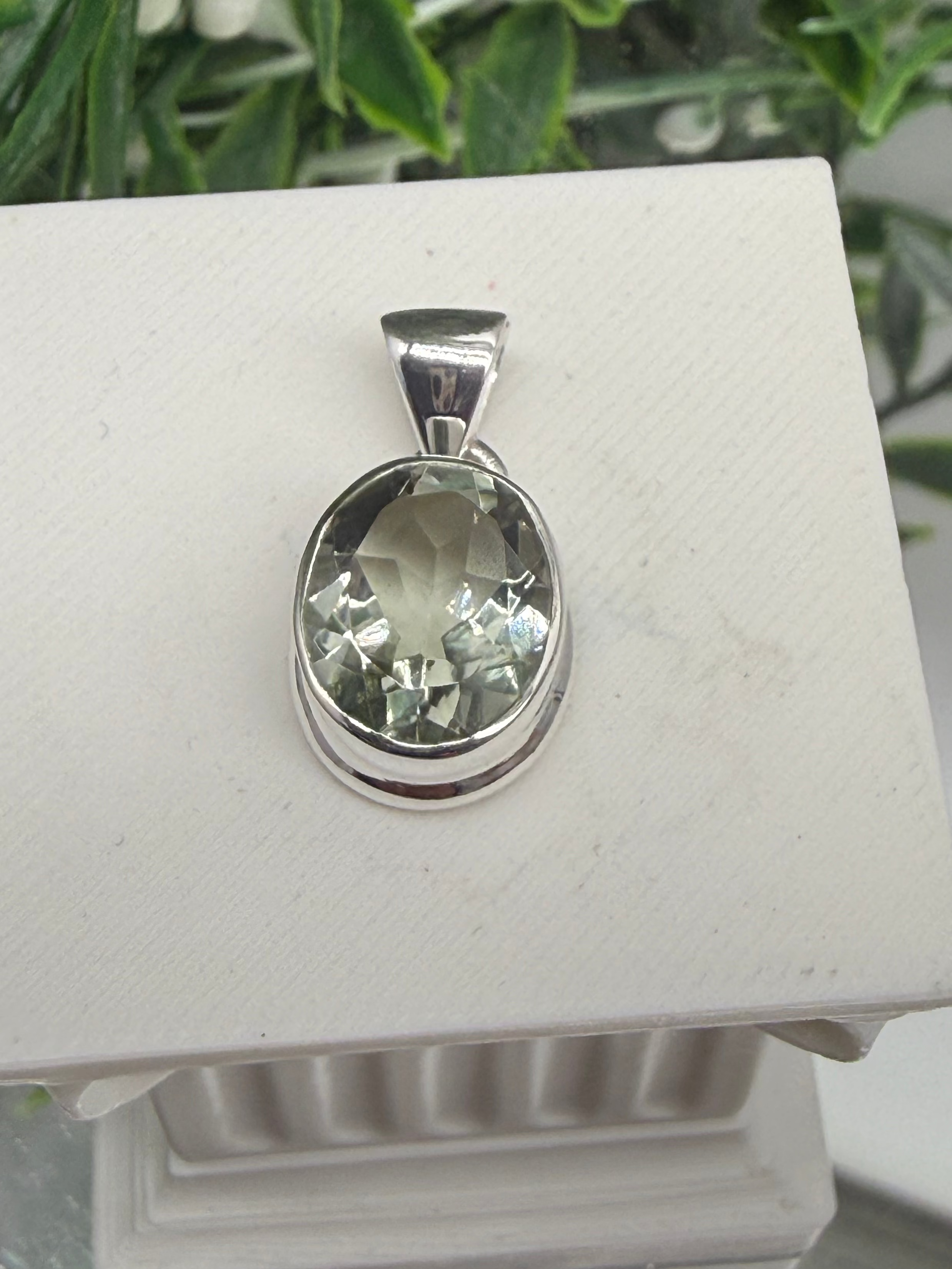 Whispers of the Heart — Prasiolite Silver Pendant Crystal Wellness
