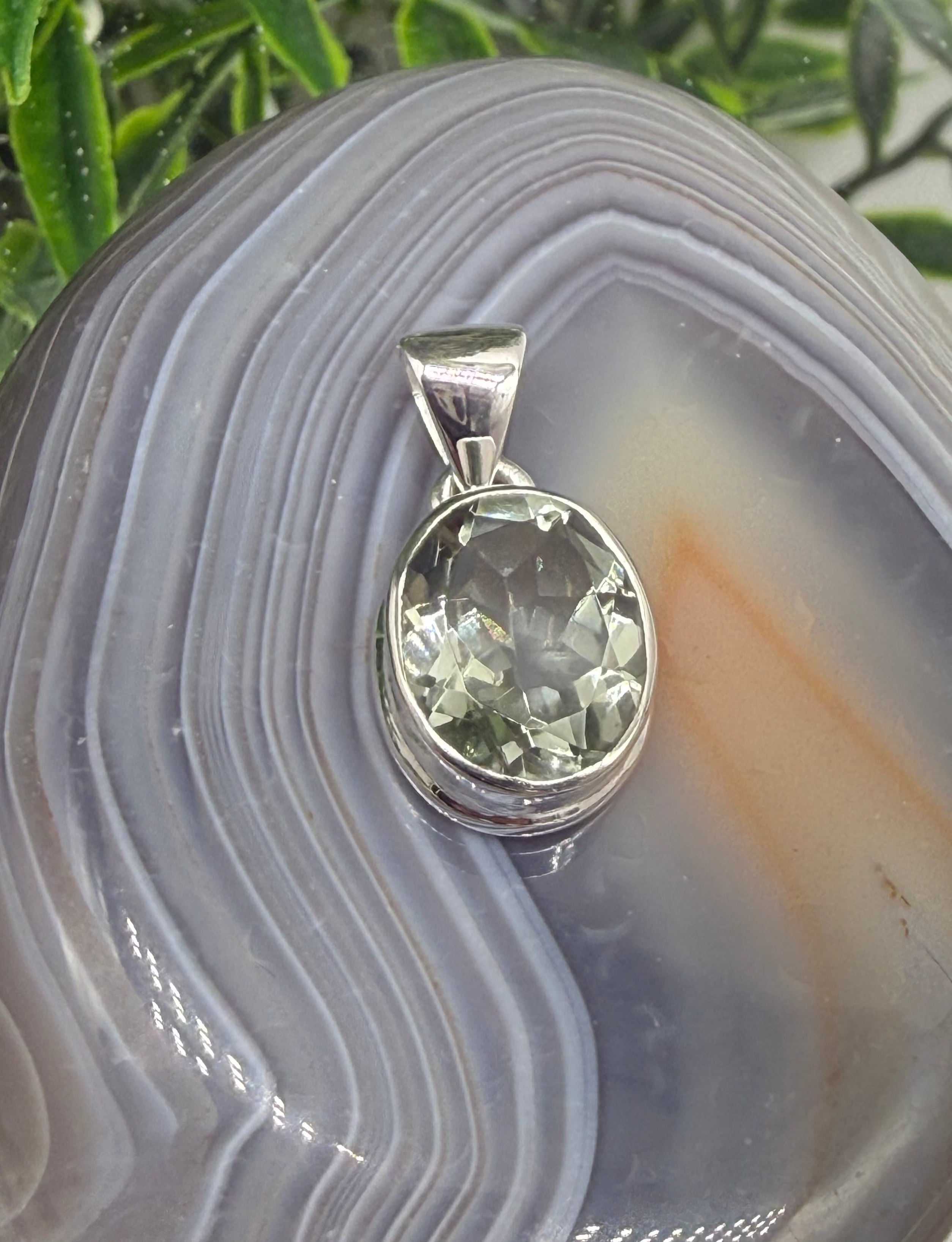 Whispers of the Heart — Prasiolite Silver Pendant Crystal Wellness