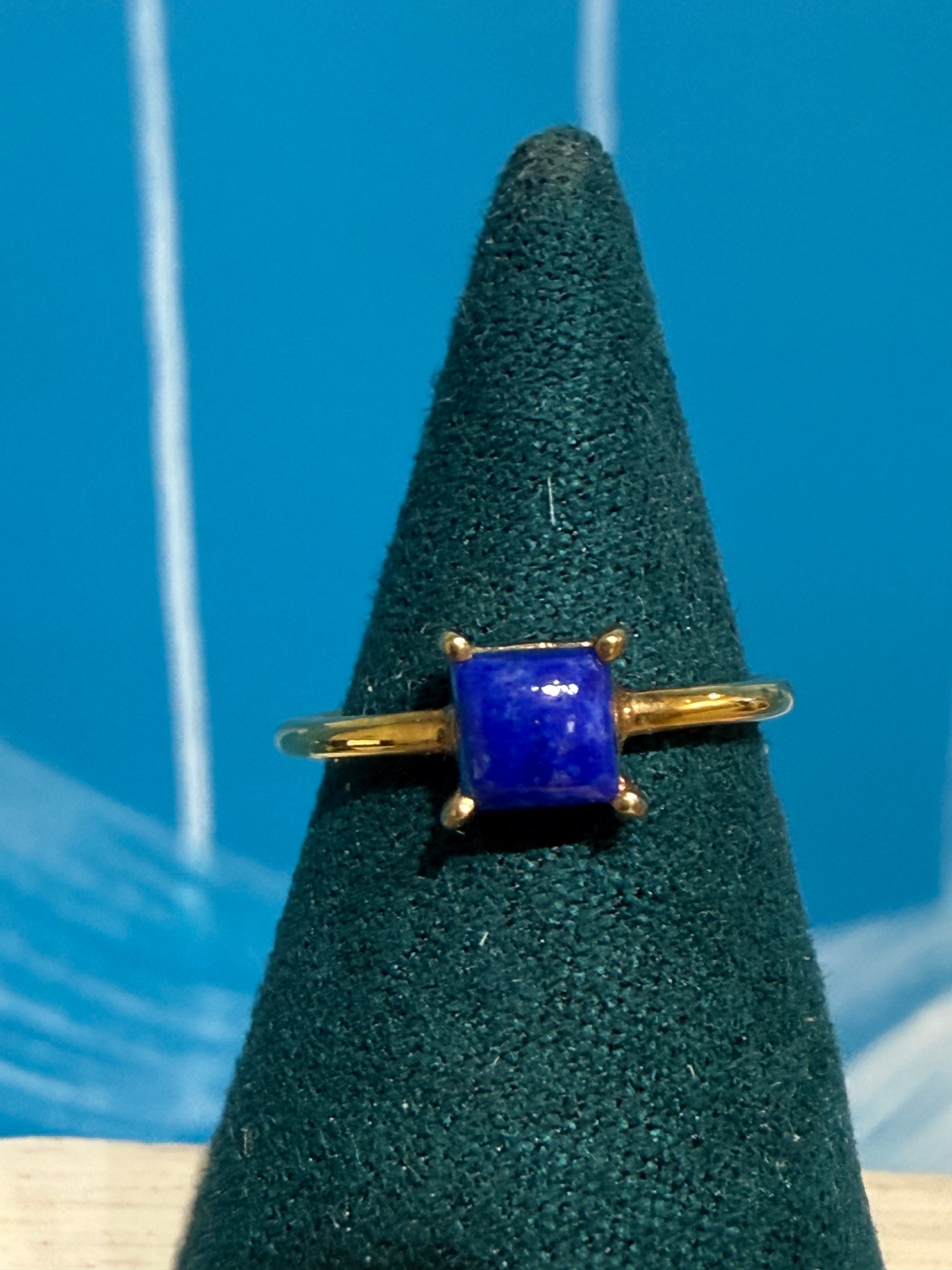 Lapis Lazuli Vermeil Ring – Size 5
Wisdom of the Ancient Sky Crystal Wellness