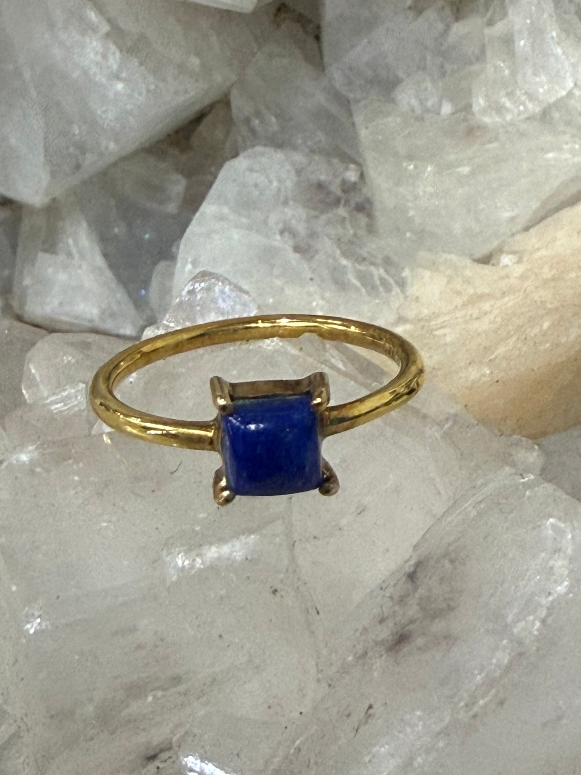 Lapis Lazuli Vermeil Ring – Size 5
Wisdom of the Ancient Sky Crystal Wellness