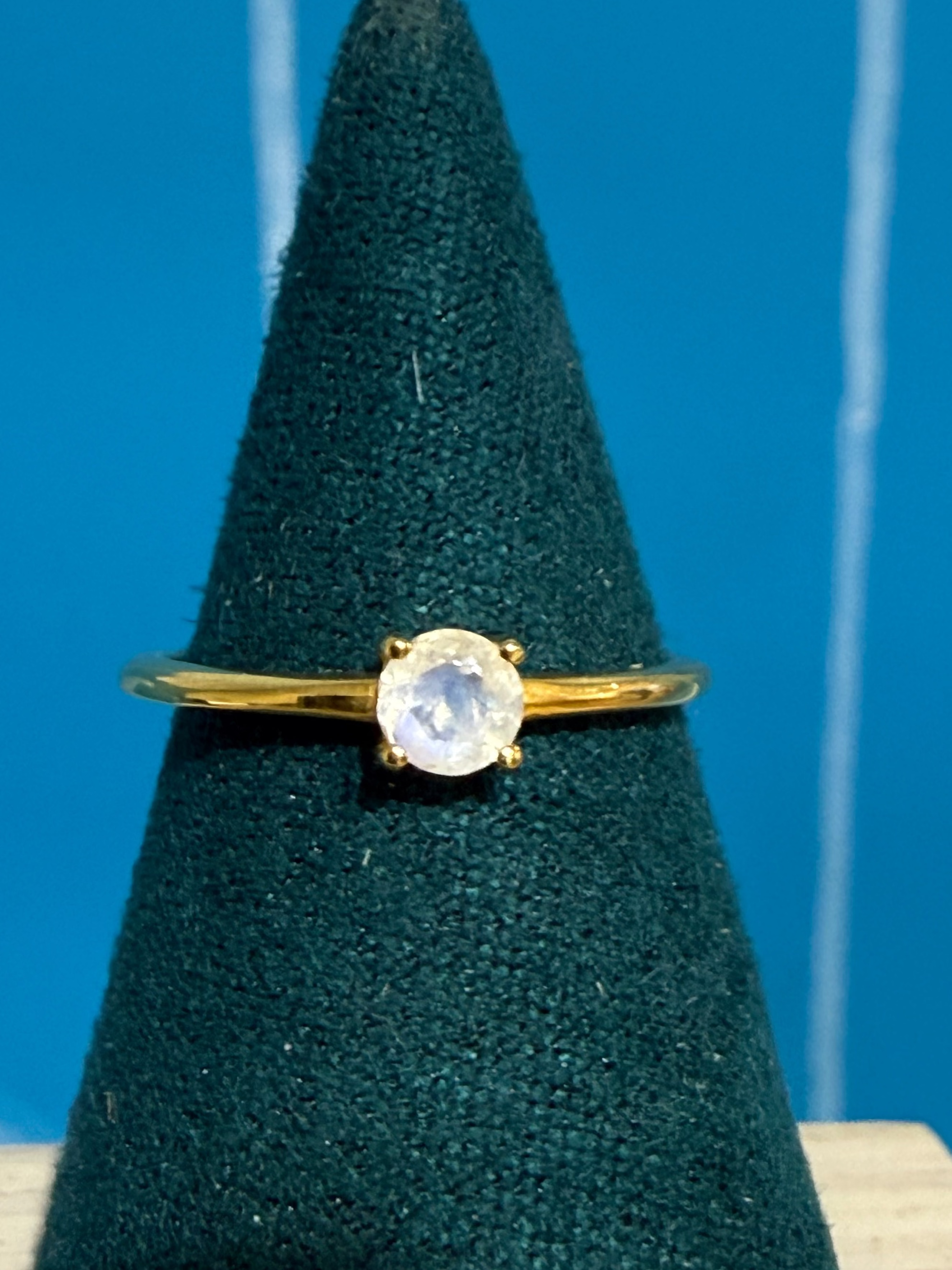 Moonlit Whisper — Moonstone Vermeil Ring Crystal Wellness
