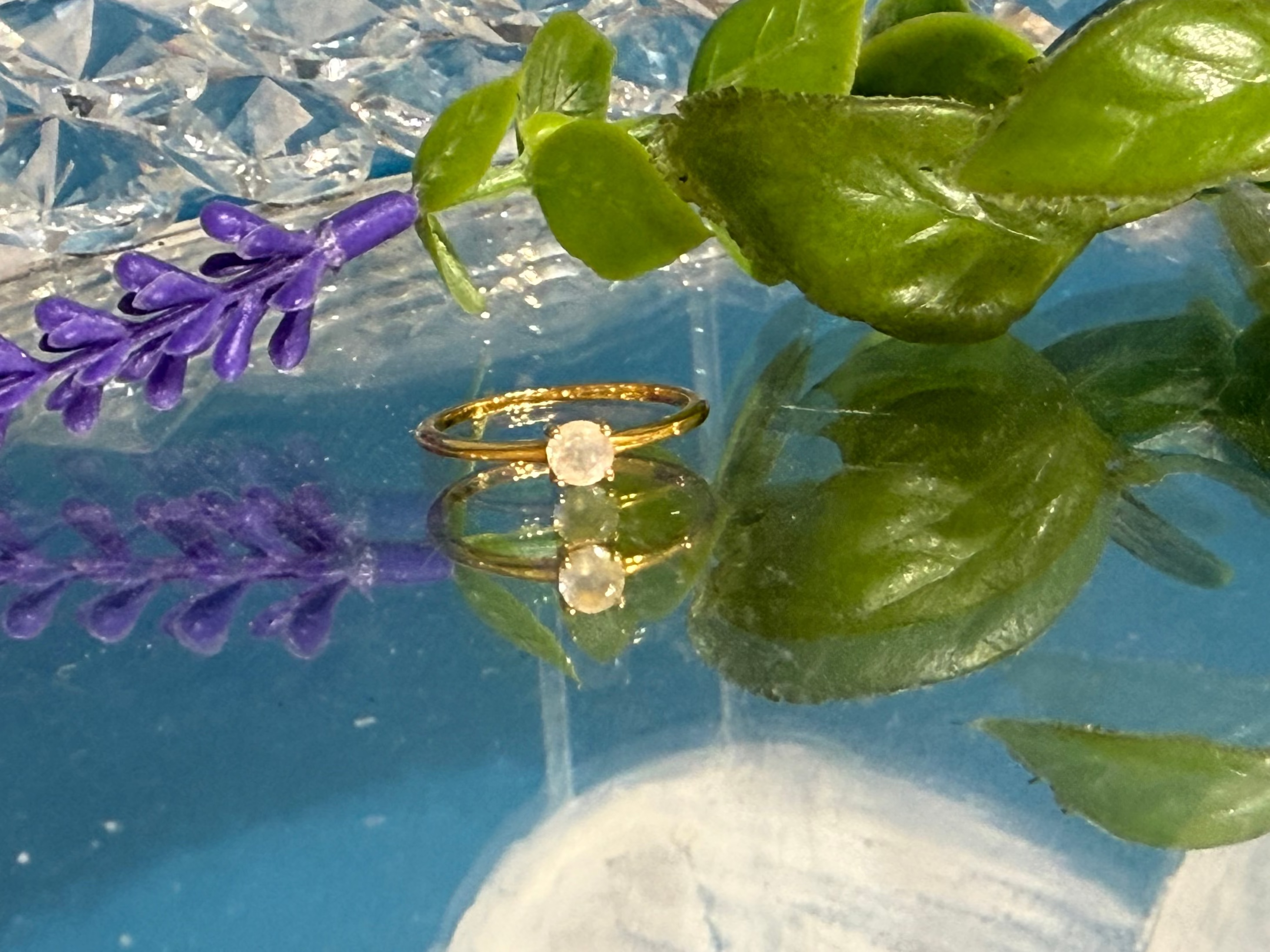 Moonlit Whisper — Moonstone Vermeil Ring Crystal Wellness