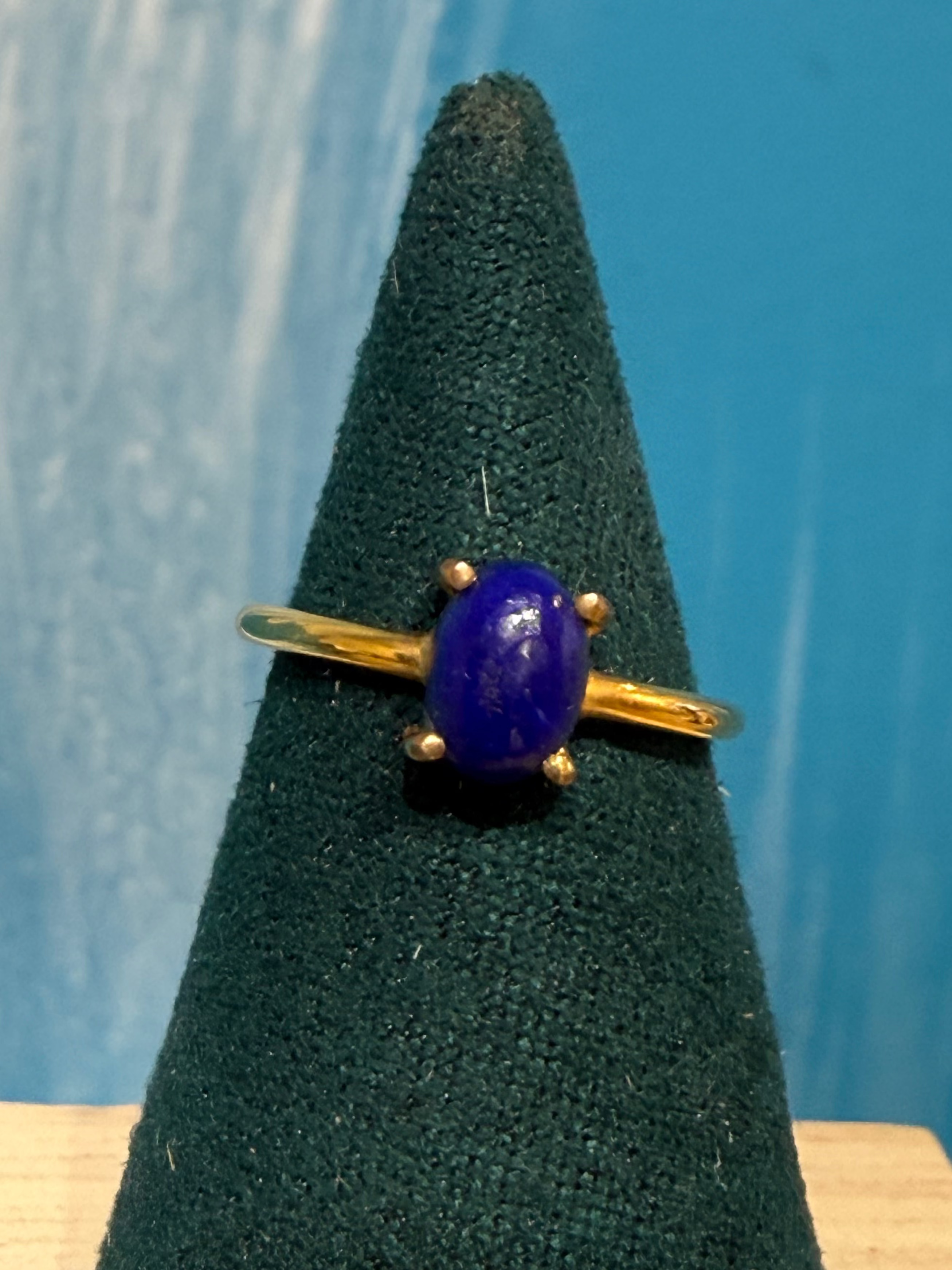 Lapis Lazuli Vermeil Ring – Size 4 Crystal Wellness