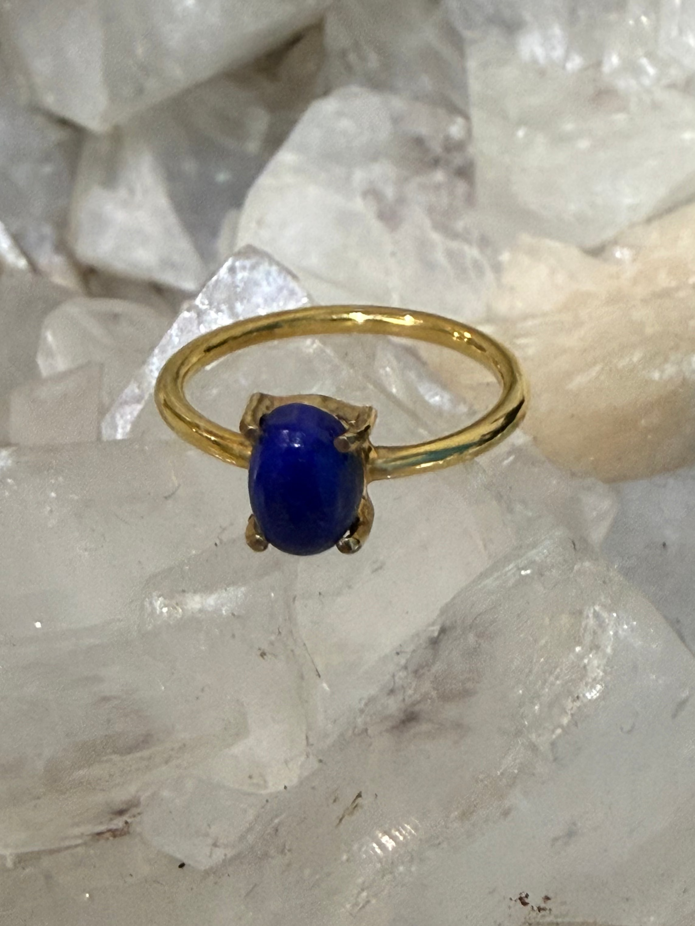 Lapis Lazuli Vermeil Ring – Size 4 Crystal Wellness