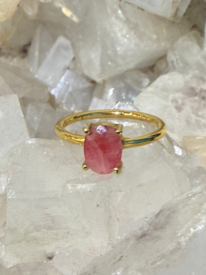 Ruby Vermeil Ring – Size 3 Crystal Wellness
