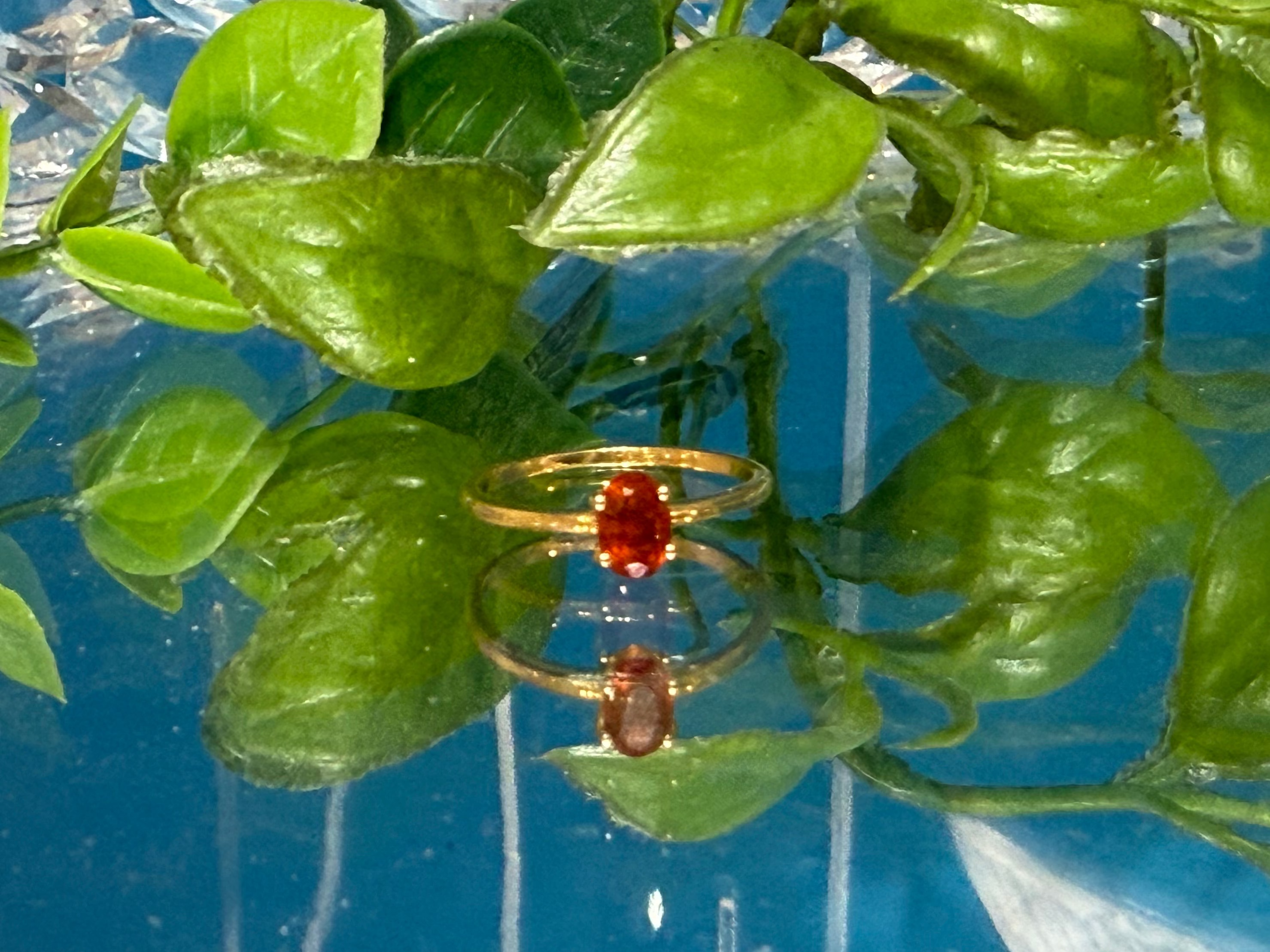 Orange Kyanite Vermeil Ring Crystal Wellness