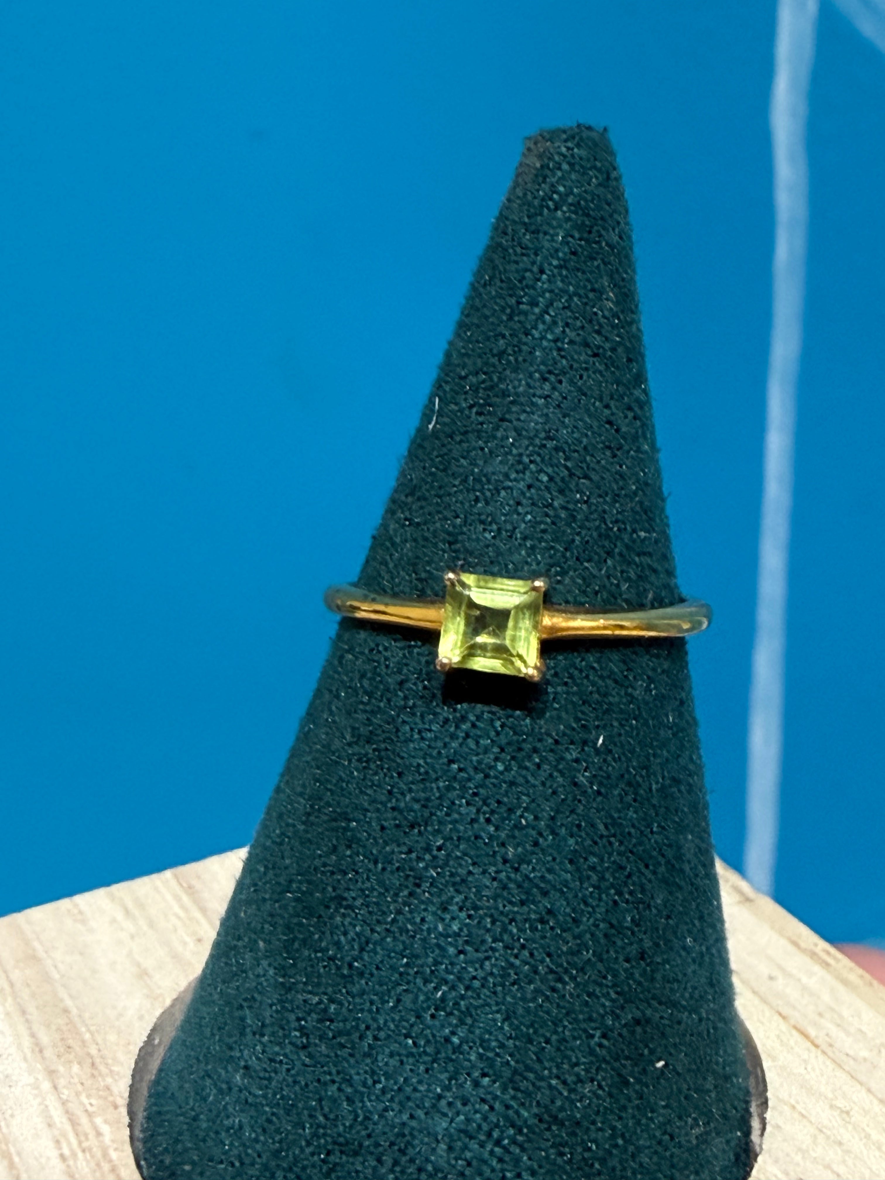 Peridot 18ct Gold Vermeil Ring - Stone of renewal, joy, and heart-centered abundance. Crystal Wellness