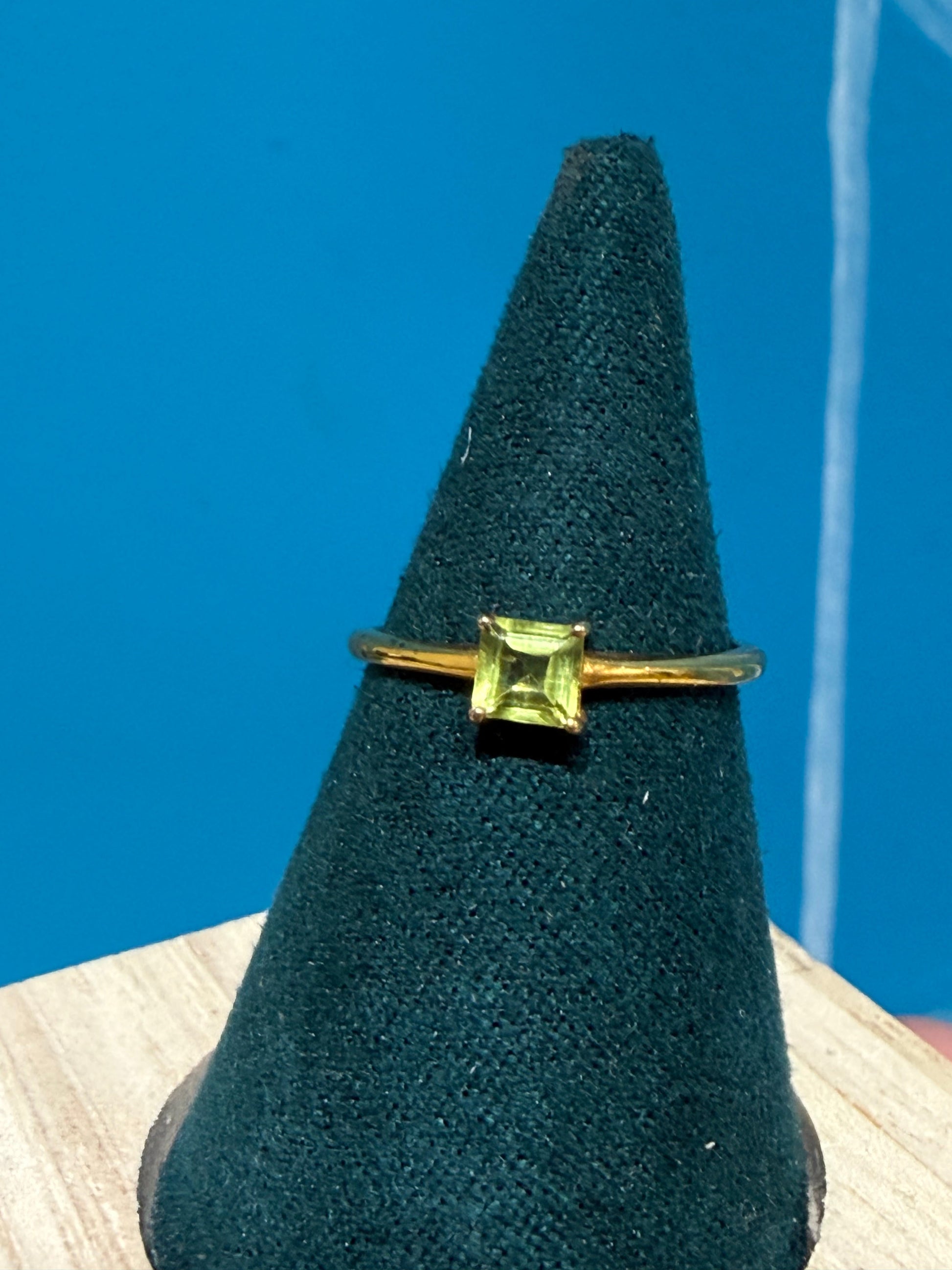 Peridot 18ct Gold Vermeil Ring - Stone of renewal, joy, and heart-centered abundance. Crystal Wellness
